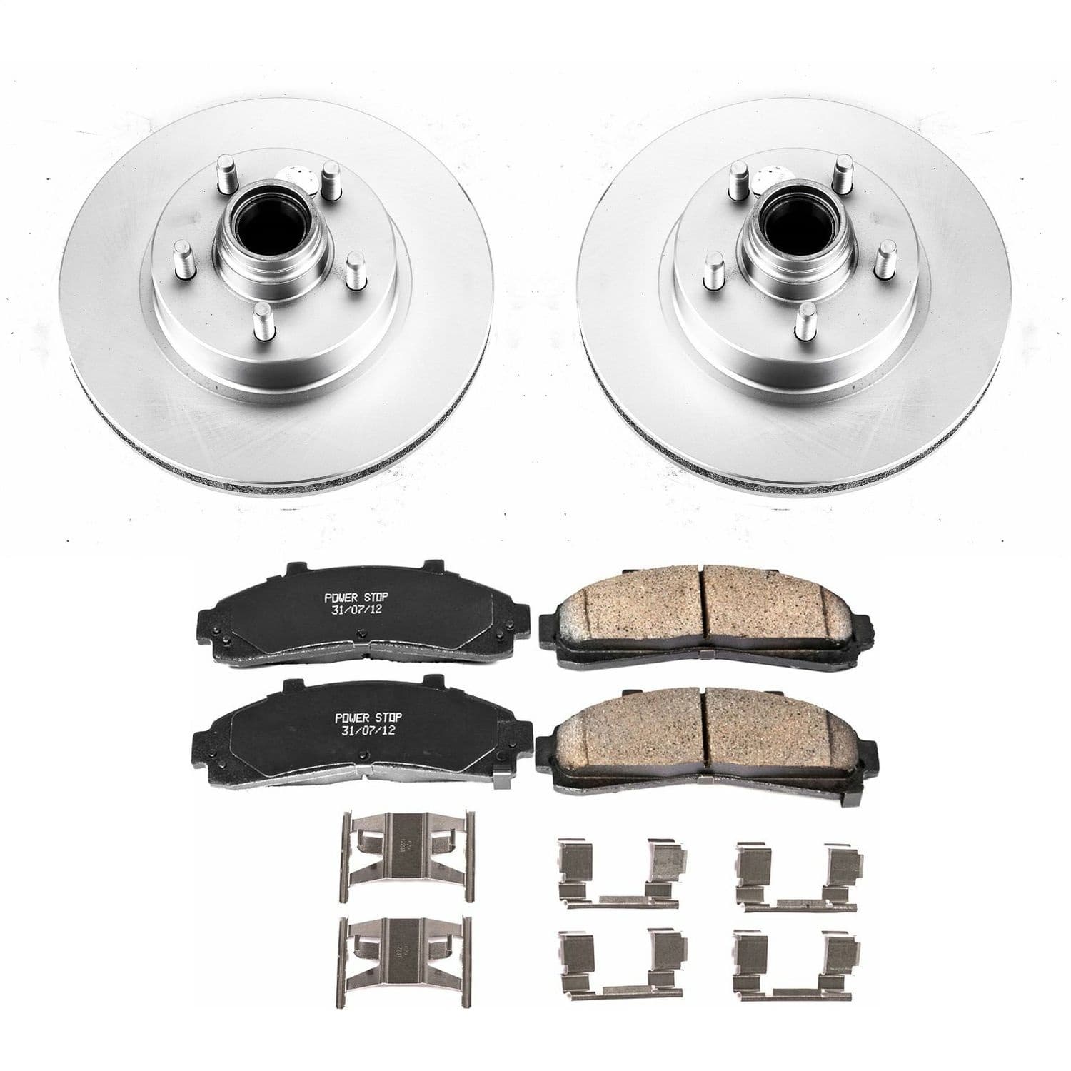 Power Stop - CRK1854 - Front - Disc Brake Pad and Rotor Kit image 1