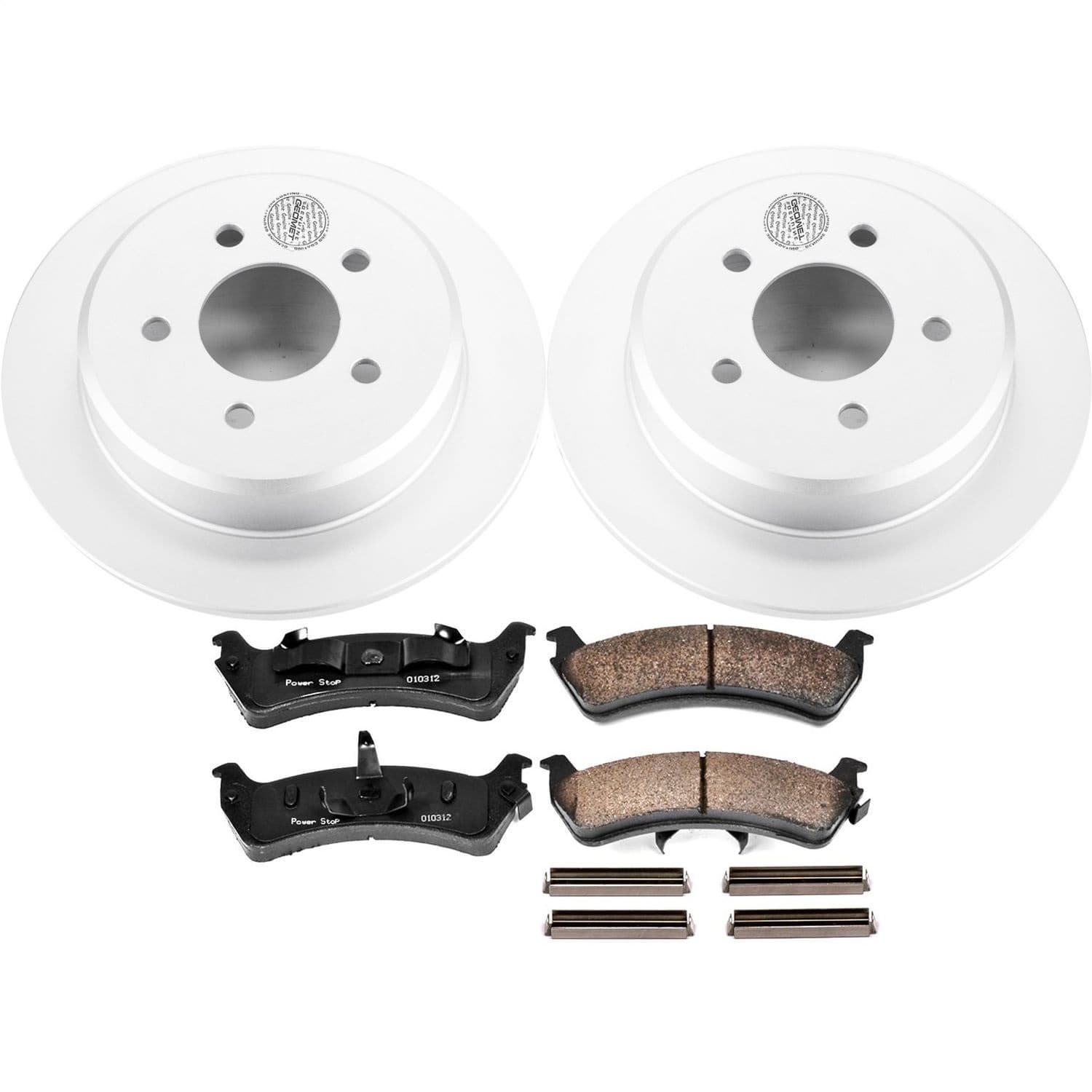 Power Stop - CRK1858 - Rear - Disc Brake Pad and Rotor Kit image 1