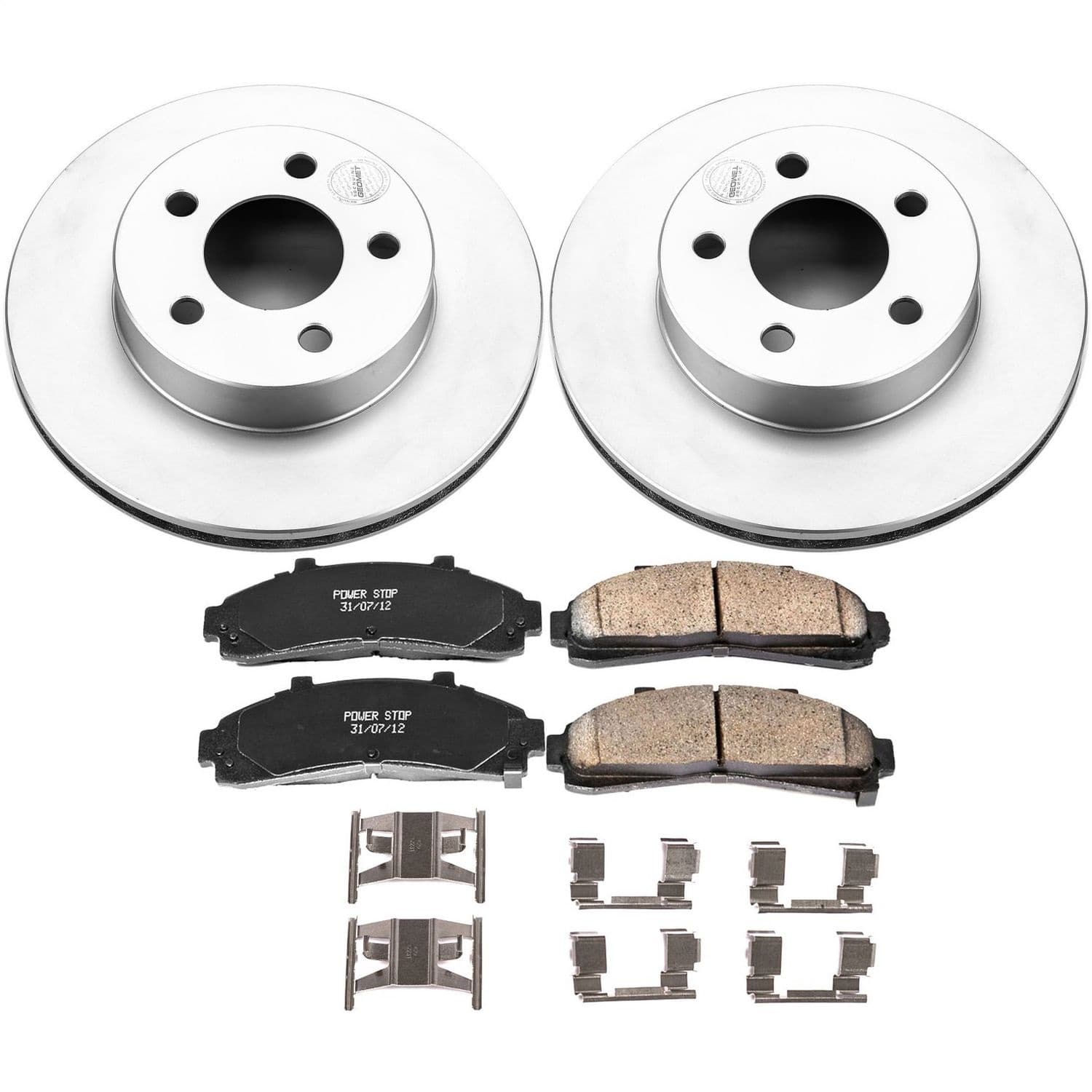 Power Stop - CRK1860 - Front - Disc Brake Pad and Rotor Kit image 1