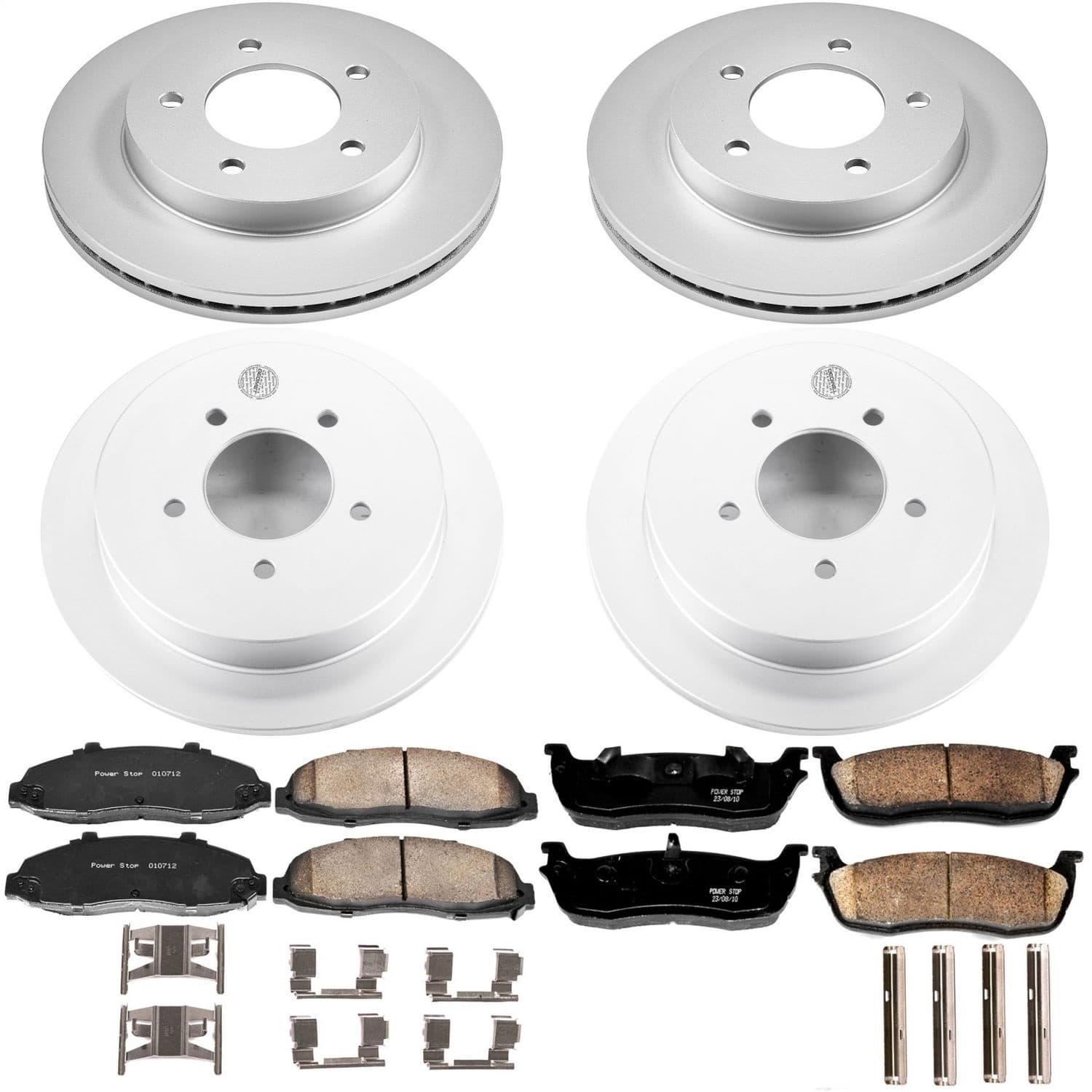 Power Stop - CRK1867 - Front and Rear - Disc Brake Pad and Rotor Kit image 1
