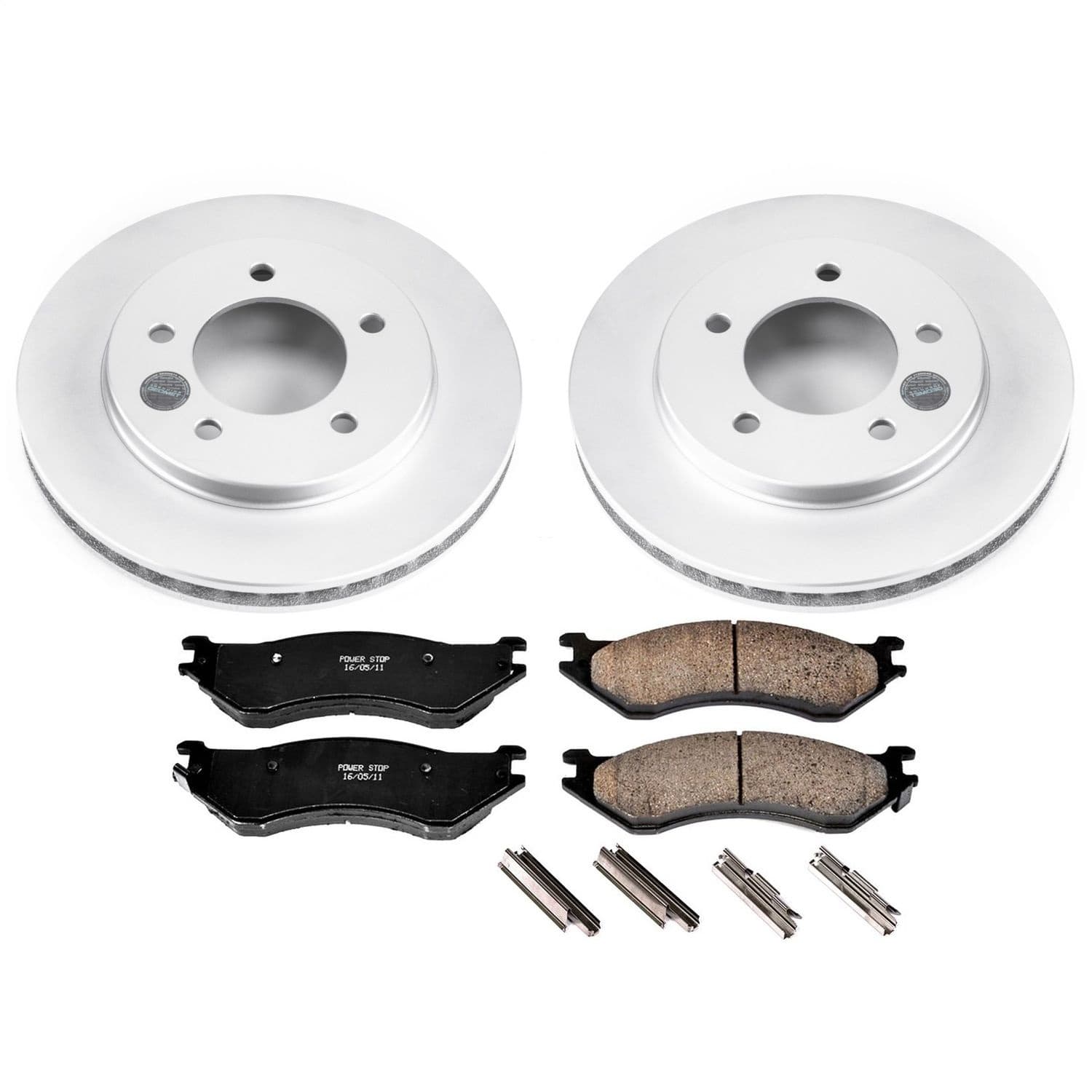 Power Stop - CRK1869 - Front - Disc Brake Pad and Rotor Kit image 1