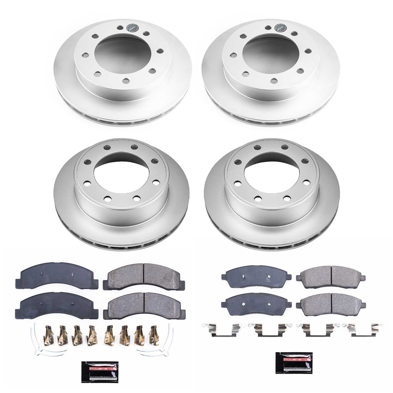 Power Stop - CRK1887 - Front and Rear - Disc Brake Pad and Rotor Kit image 1