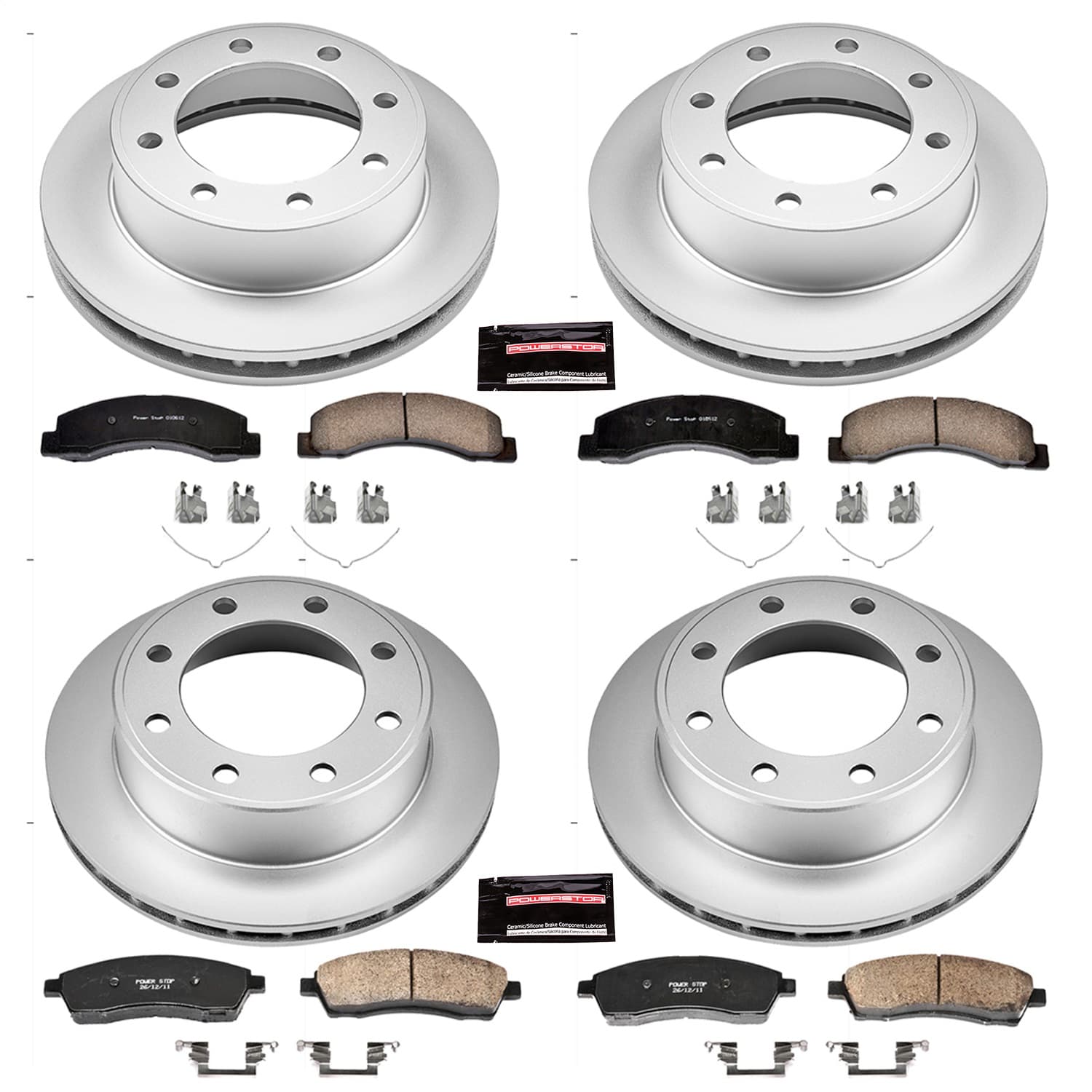 Power Stop - CRK1906 - Front and Rear - Disc Brake Pad and Rotor Kit image 1
