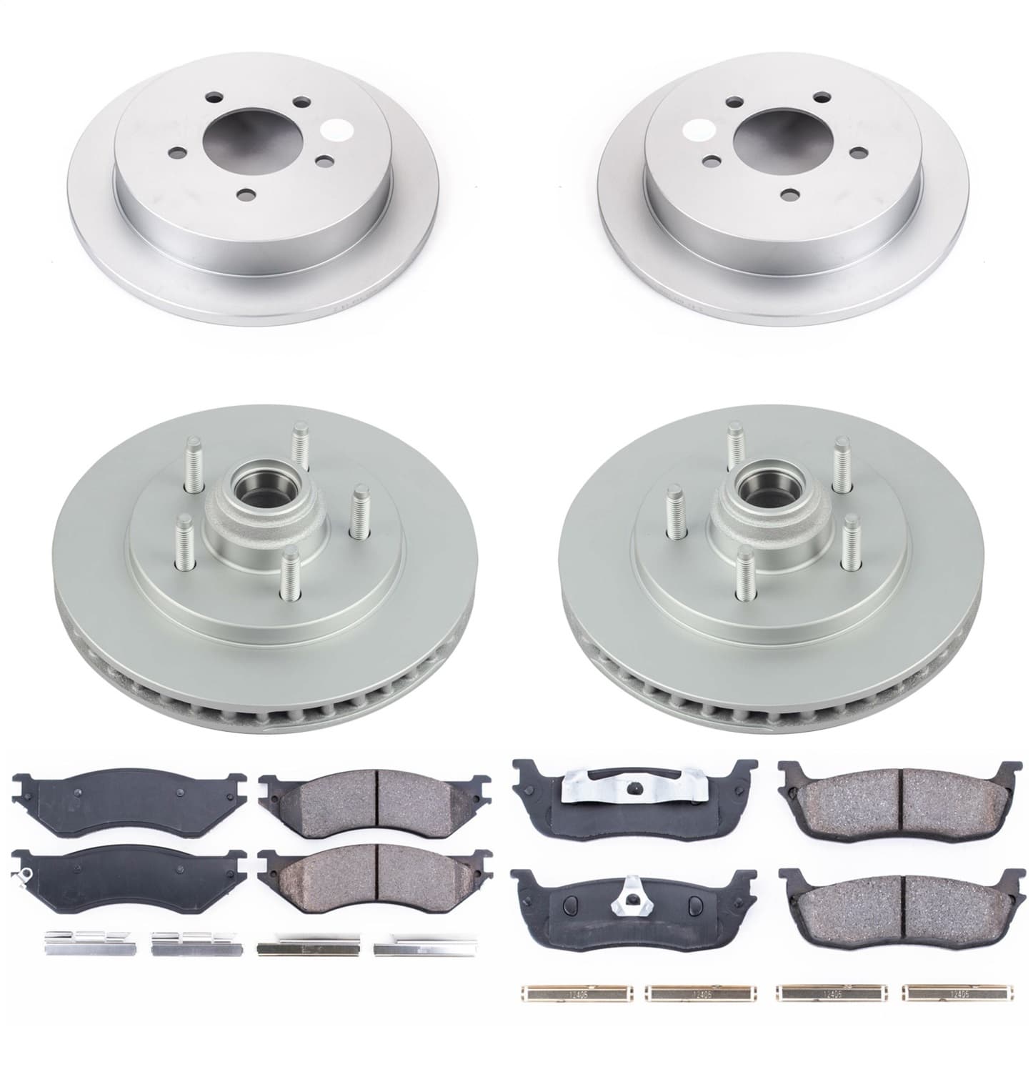 Power Stop - CRK1919 - Front and Rear - Disc Brake Pad and Rotor Kit image 1