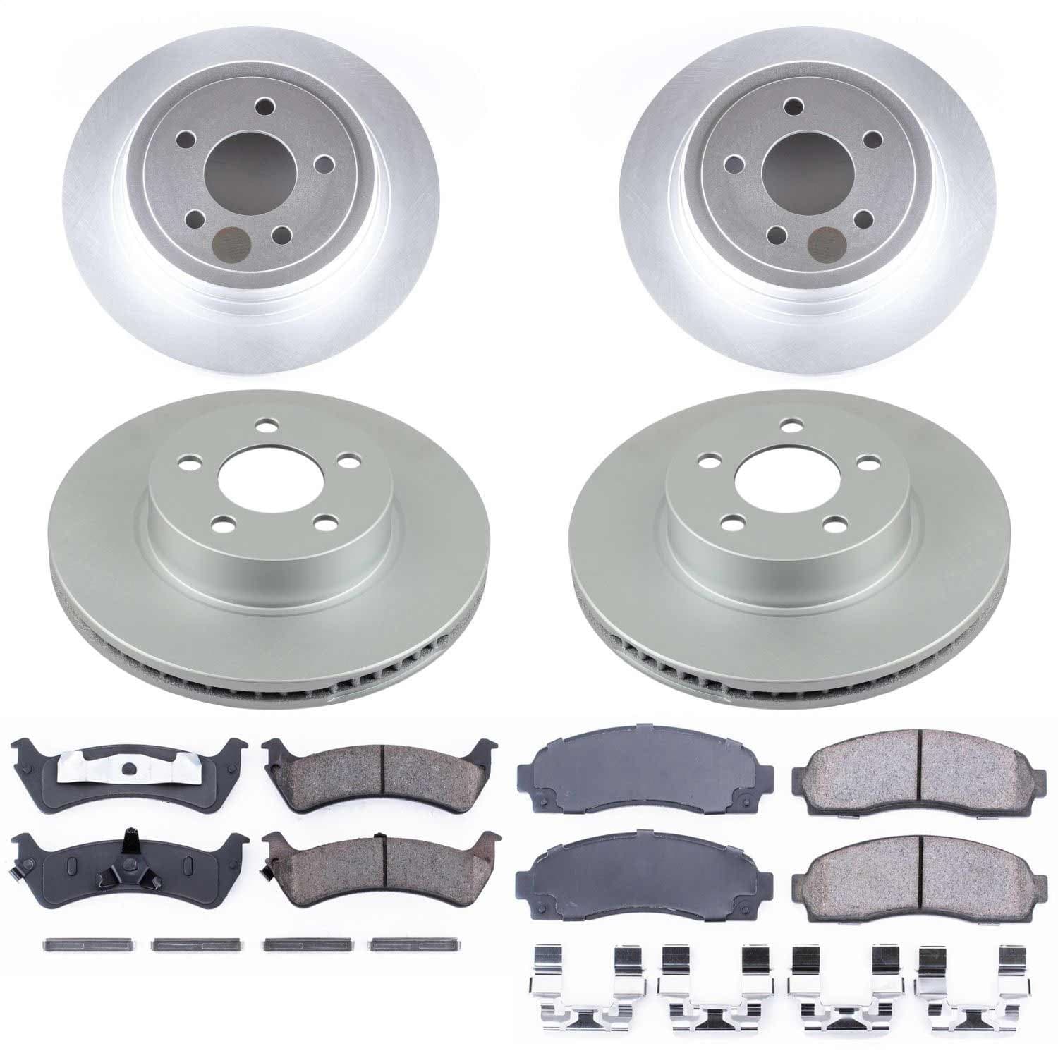 Power Stop - CRK1924 - Front and Rear - Disc Brake Pad and Rotor Kit image 1