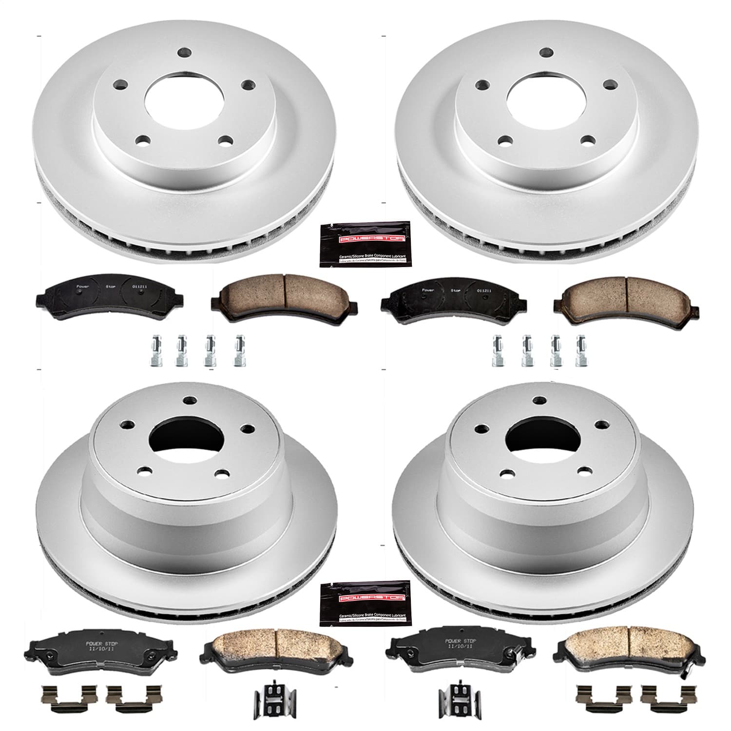 Power Stop - CRK2005 - Front and Rear - Disc Brake Pad and Rotor Kit image 1