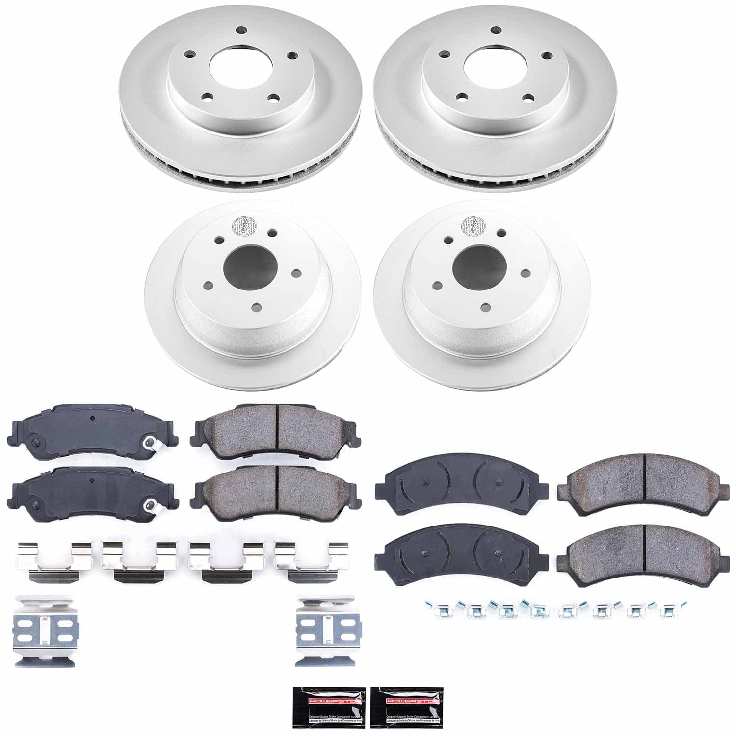 Power Stop - CRK2006 - Front and Rear - Disc Brake Pad and Rotor Kit image 1
