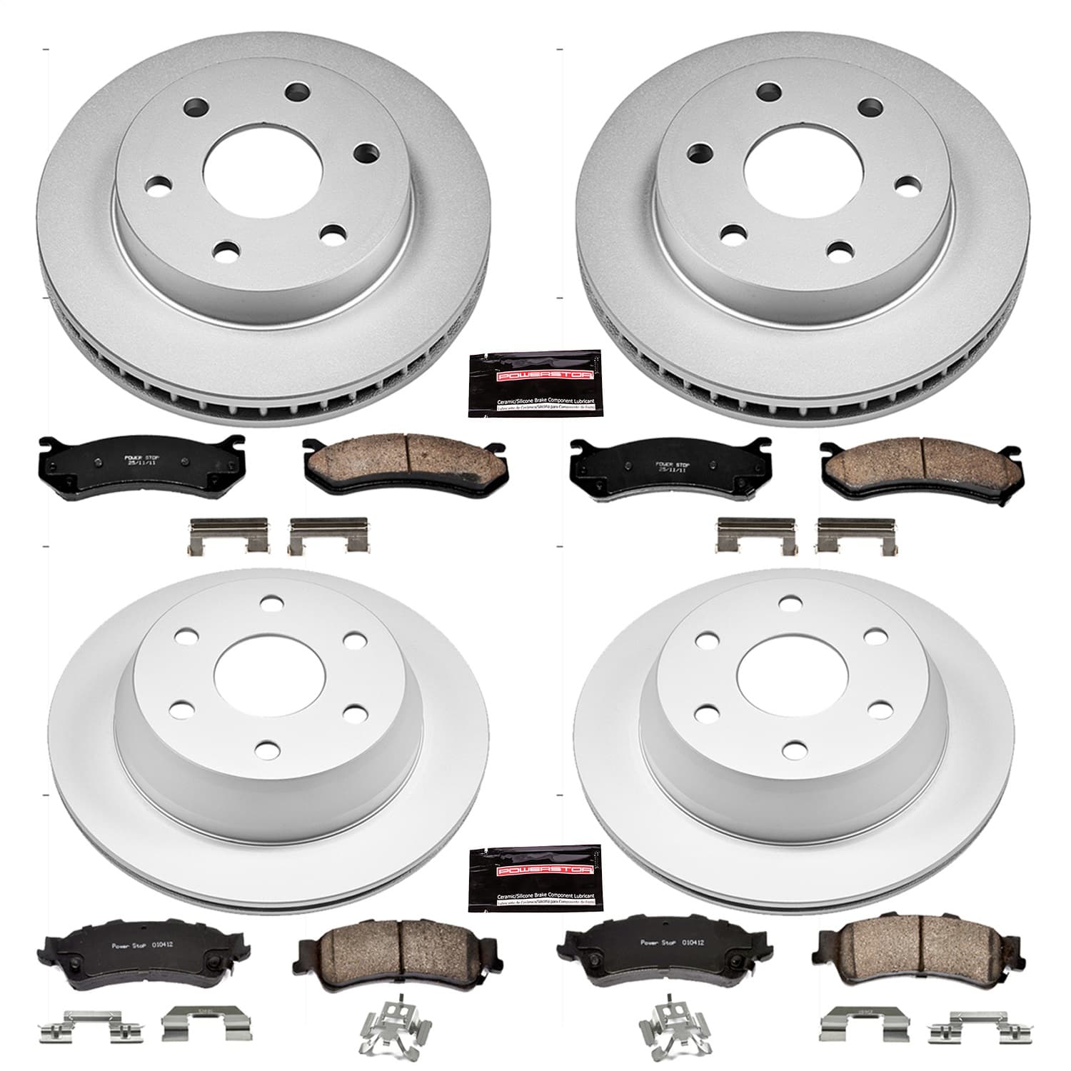 Power Stop - CRK2010 - Front and Rear - Disc Brake Pad and Rotor Kit image 1