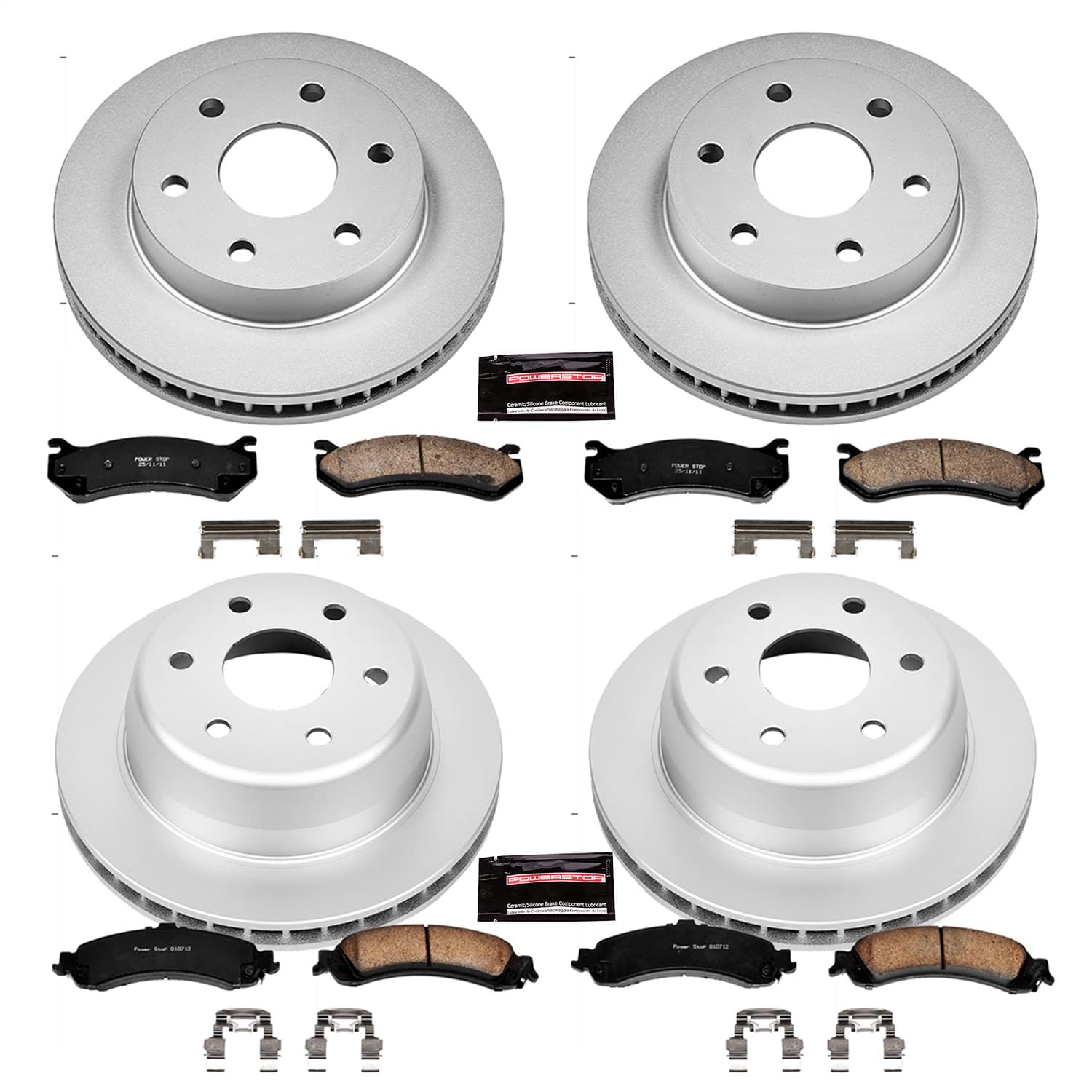 Power Stop - CRK2015 - Front and Rear - Disc Brake Pad and Rotor Kit image 1