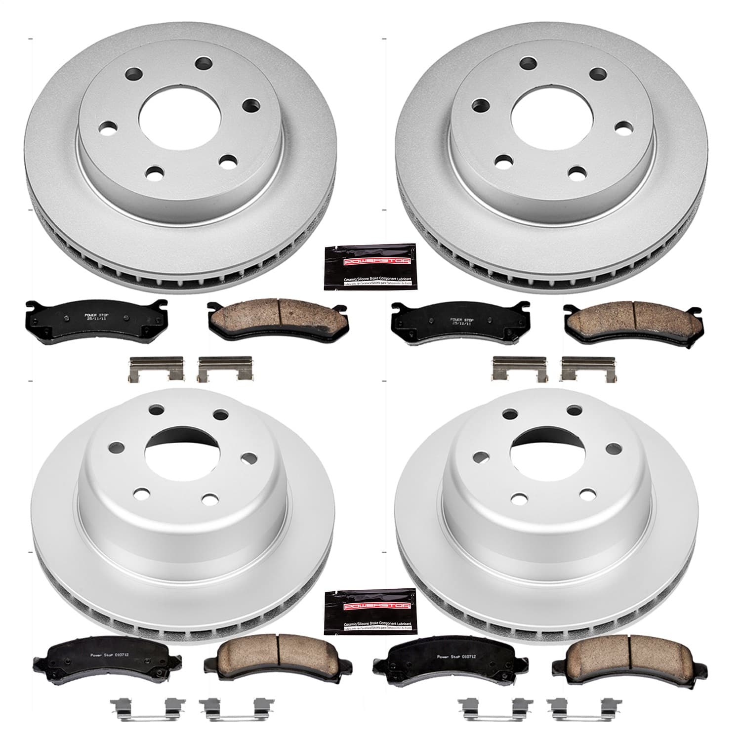 Power Stop - CRK2016 - Front and Rear - Disc Brake Pad and Rotor Kit image 1