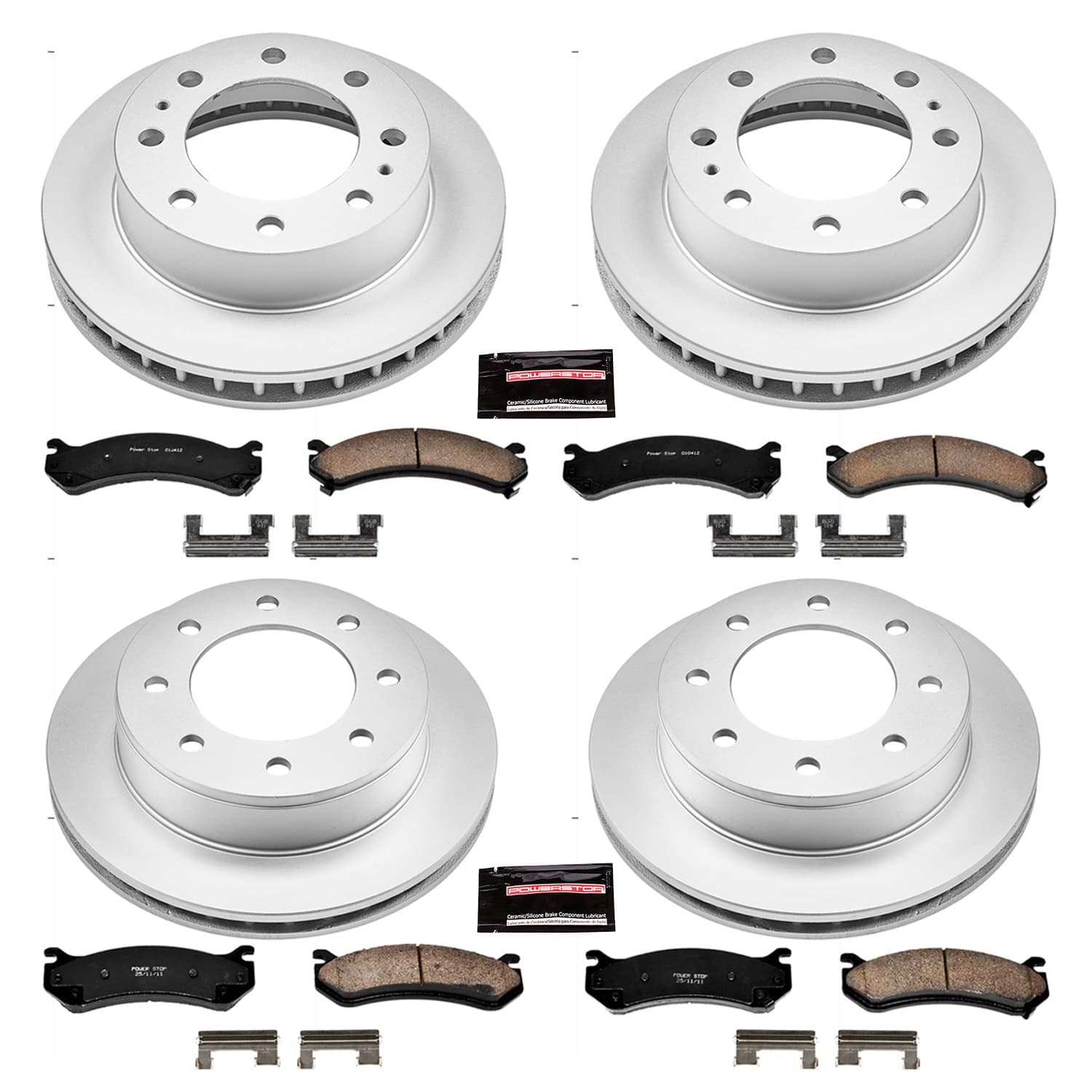 Power Stop - CRK2023 - Front and Rear - Disc Brake Pad and Rotor Kit image 1