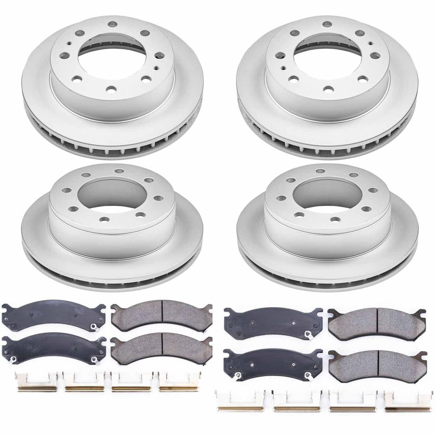 Power Stop - CRK2027 - Front and Rear - Disc Brake Pad and Rotor Kit image 1