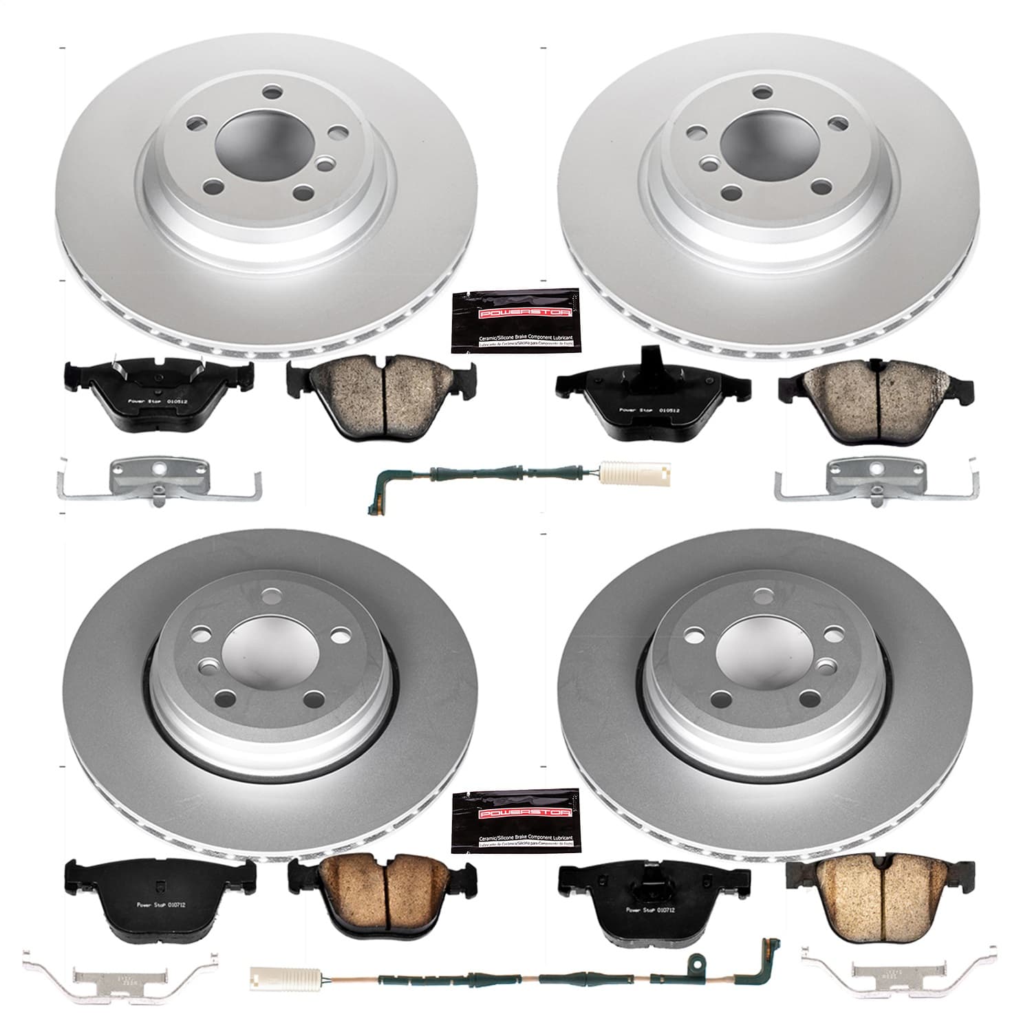 Power Stop - CRK2056 - Front and Rear - Disc Brake Pad and Rotor Kit image 1