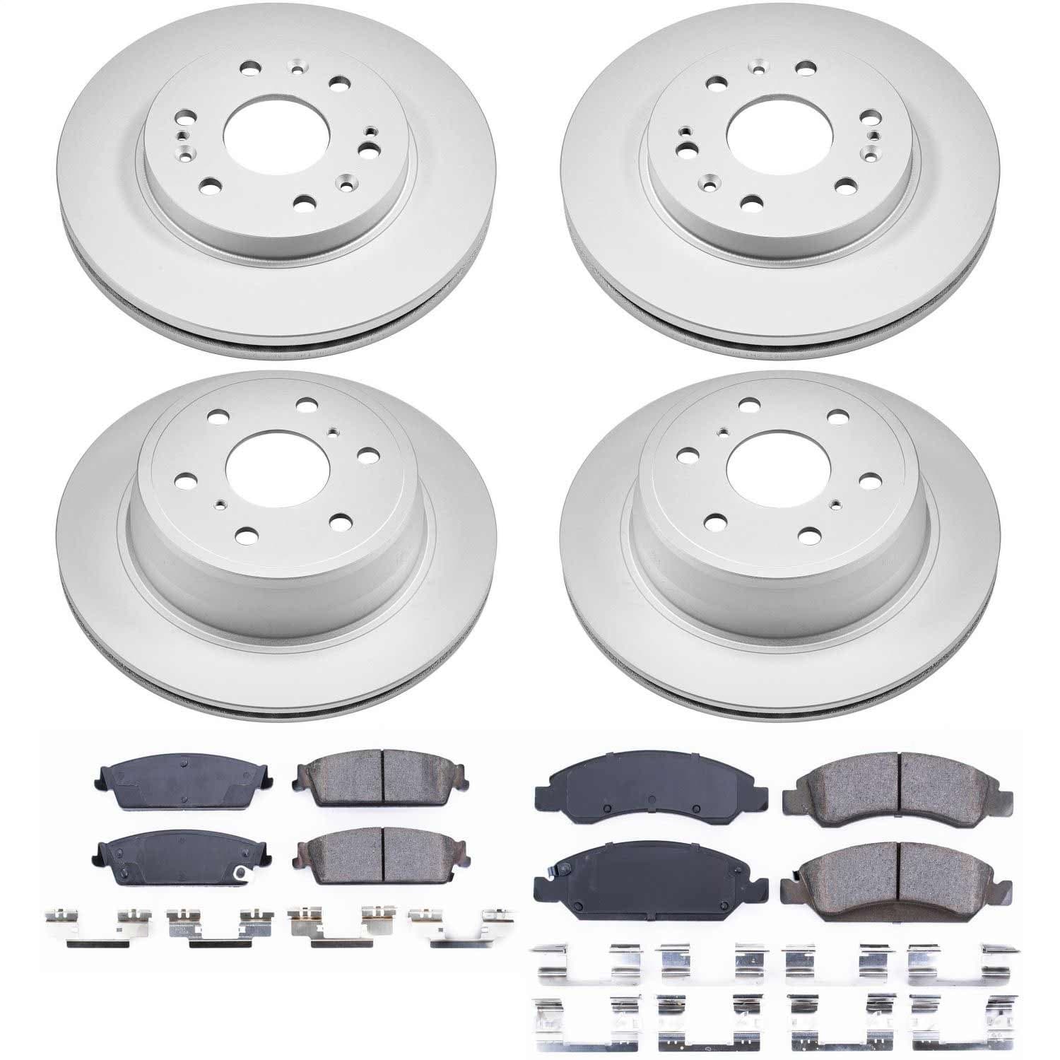 Power Stop - CRK2070 - Front and Rear - Disc Brake Pad and Rotor Kit image 1