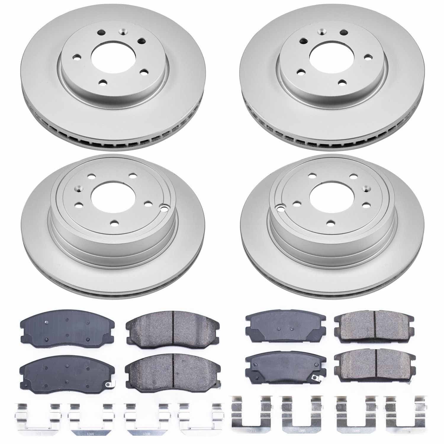 Power Stop - CRK2091 - Front and Rear - Disc Brake Pad and Rotor Kit image 1