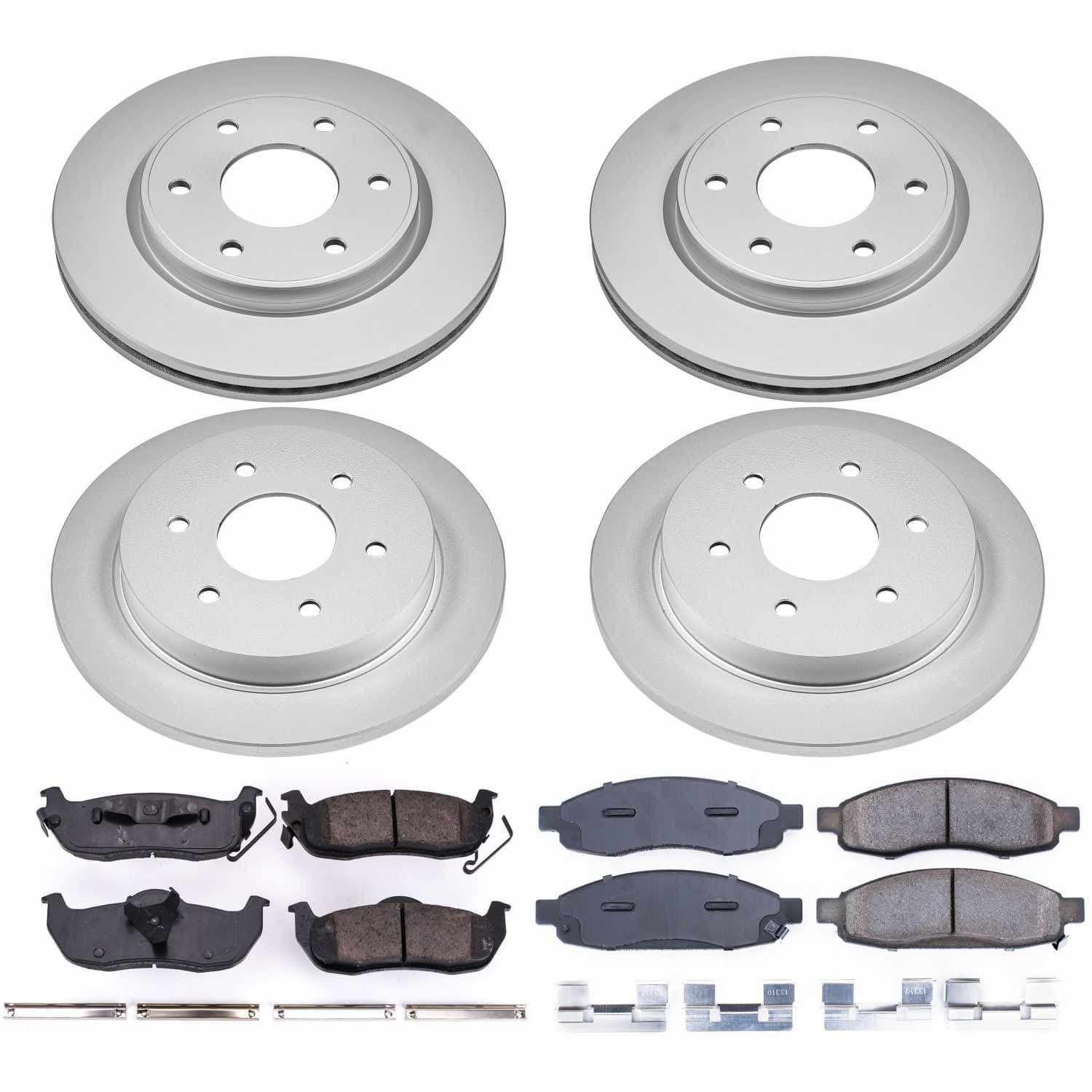 Power Stop - CRK212 - Front and Rear - Disc Brake Pad and Rotor Kit image 1