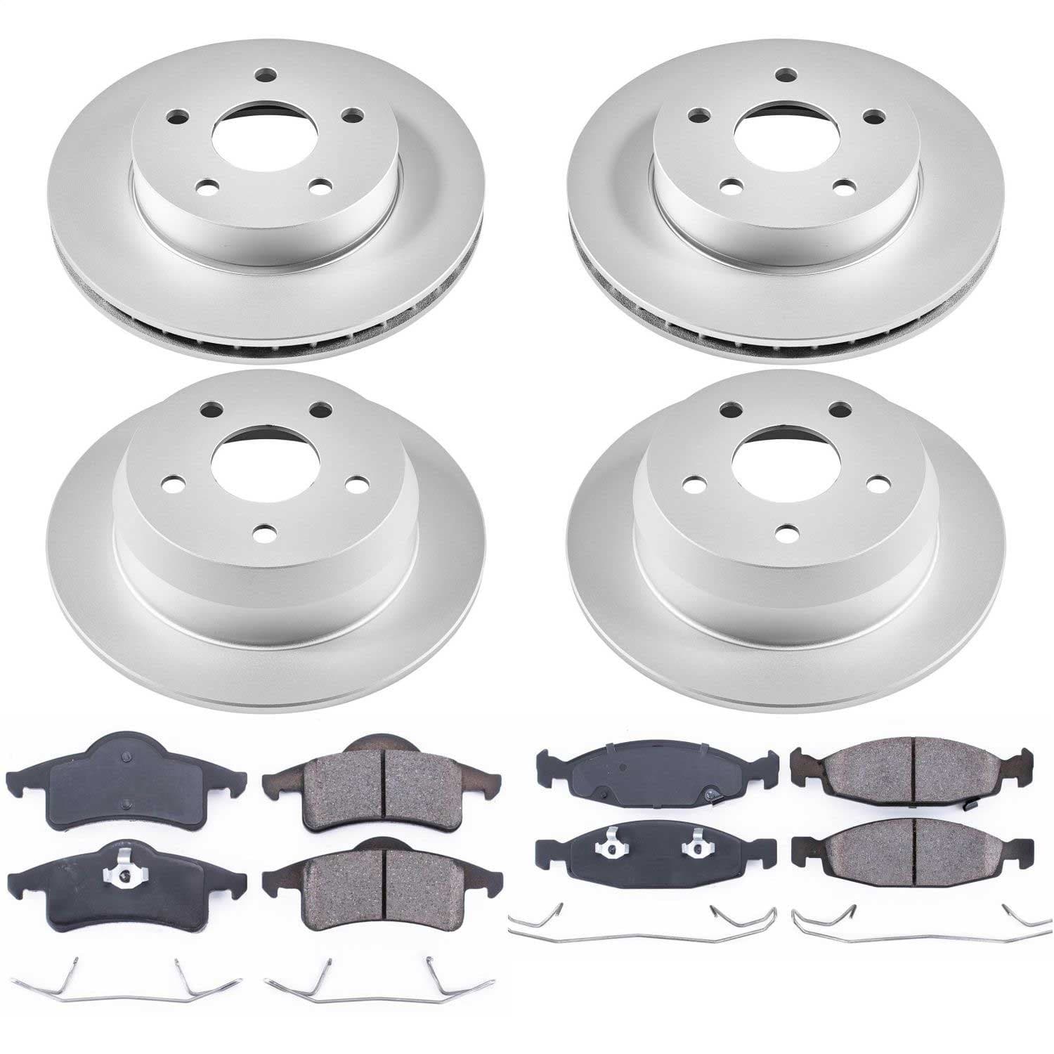 Power Stop - CRK2148 - Front and Rear - Disc Brake Pad and Rotor Kit image 1