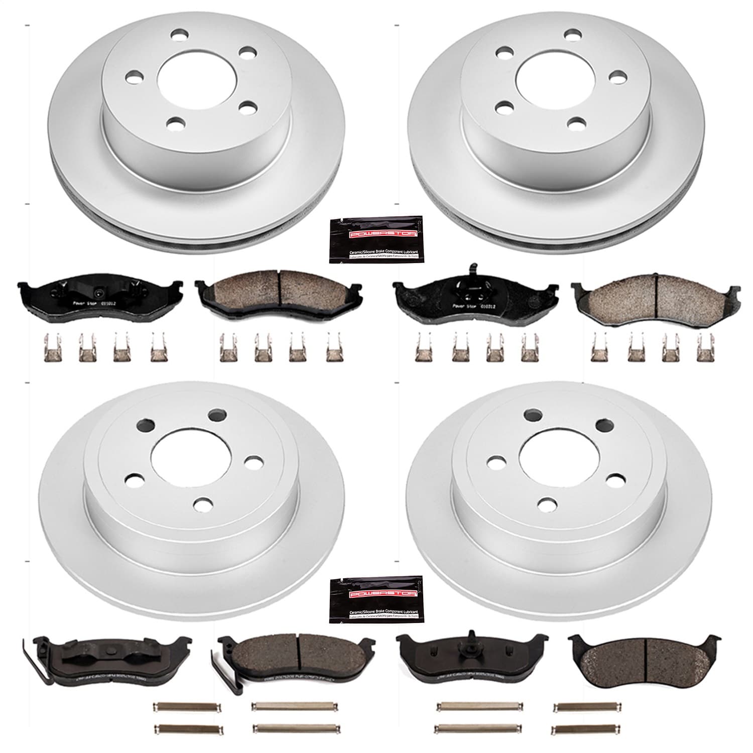 Power Stop - CRK2154 - Front and Rear - Disc Brake Pad and Rotor Kit image 1