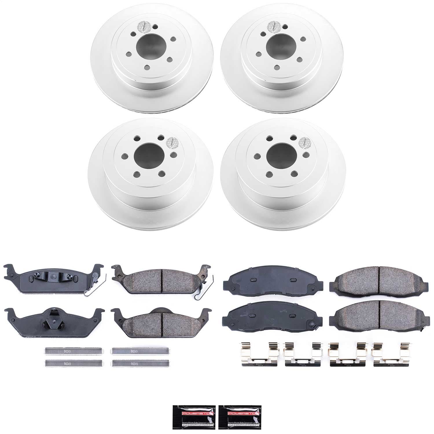 Power Stop - CRK2188 - Front and Rear - Disc Brake Pad and Rotor Kit image 1