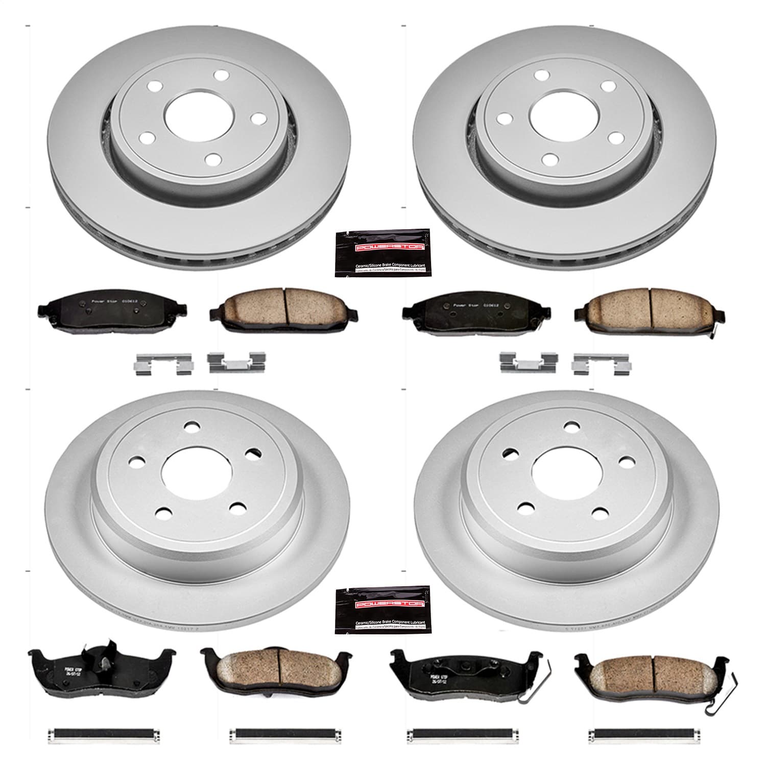 Power Stop - CRK2220 - Front and Rear - Disc Brake Pad and Rotor Kit image 1