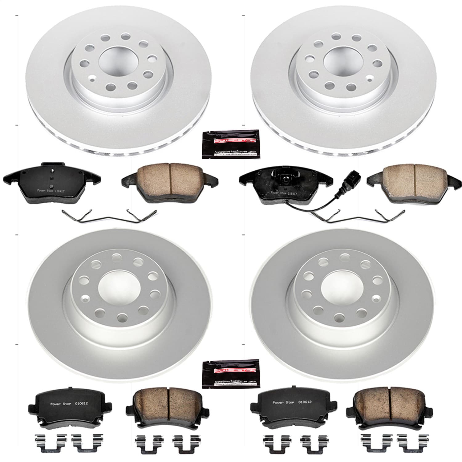 Power Stop - CRK2260 - Front and Rear - Disc Brake Pad and Rotor Kit image 1