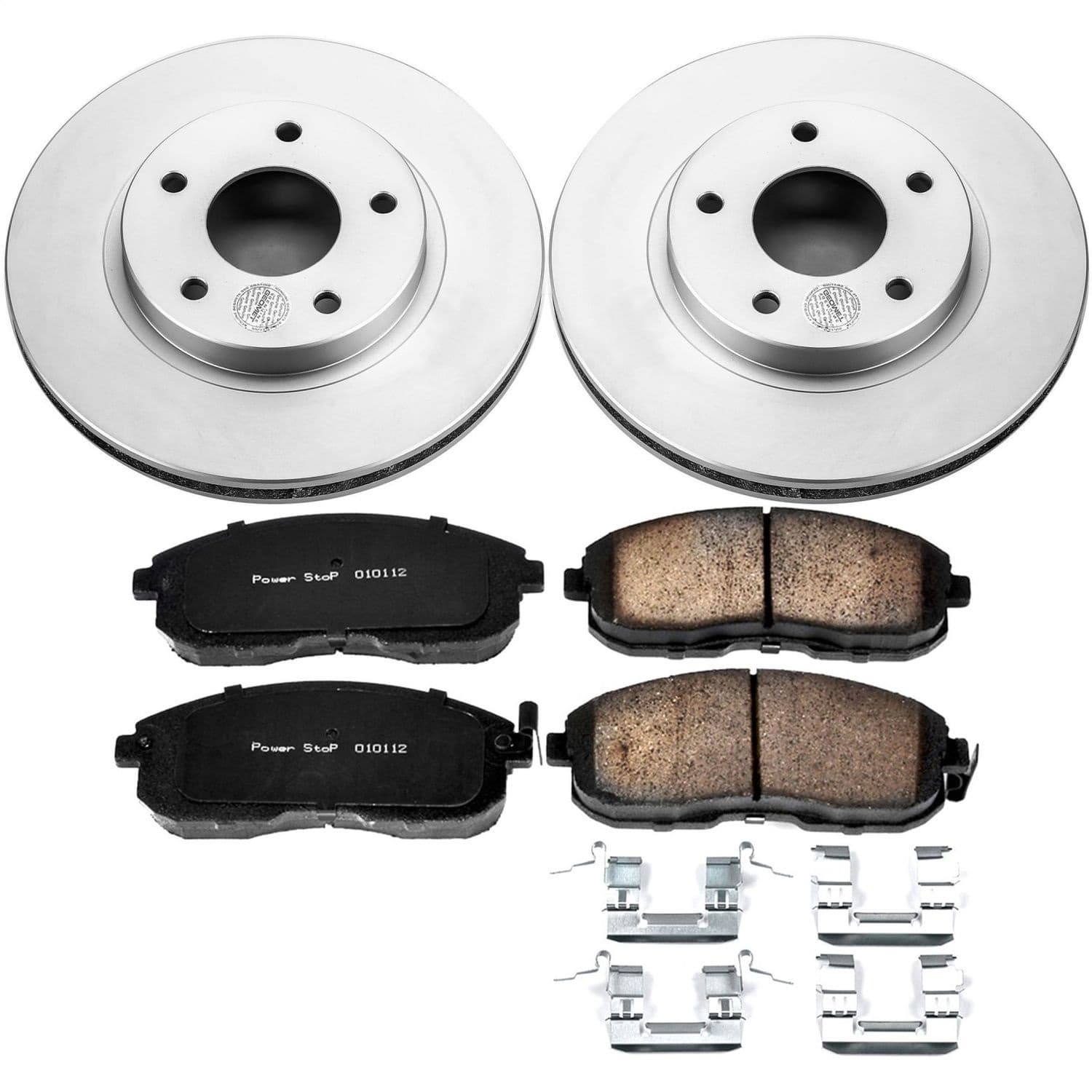 Power Stop - CRK2280 - Front - Disc Brake Pad and Rotor Kit image 1