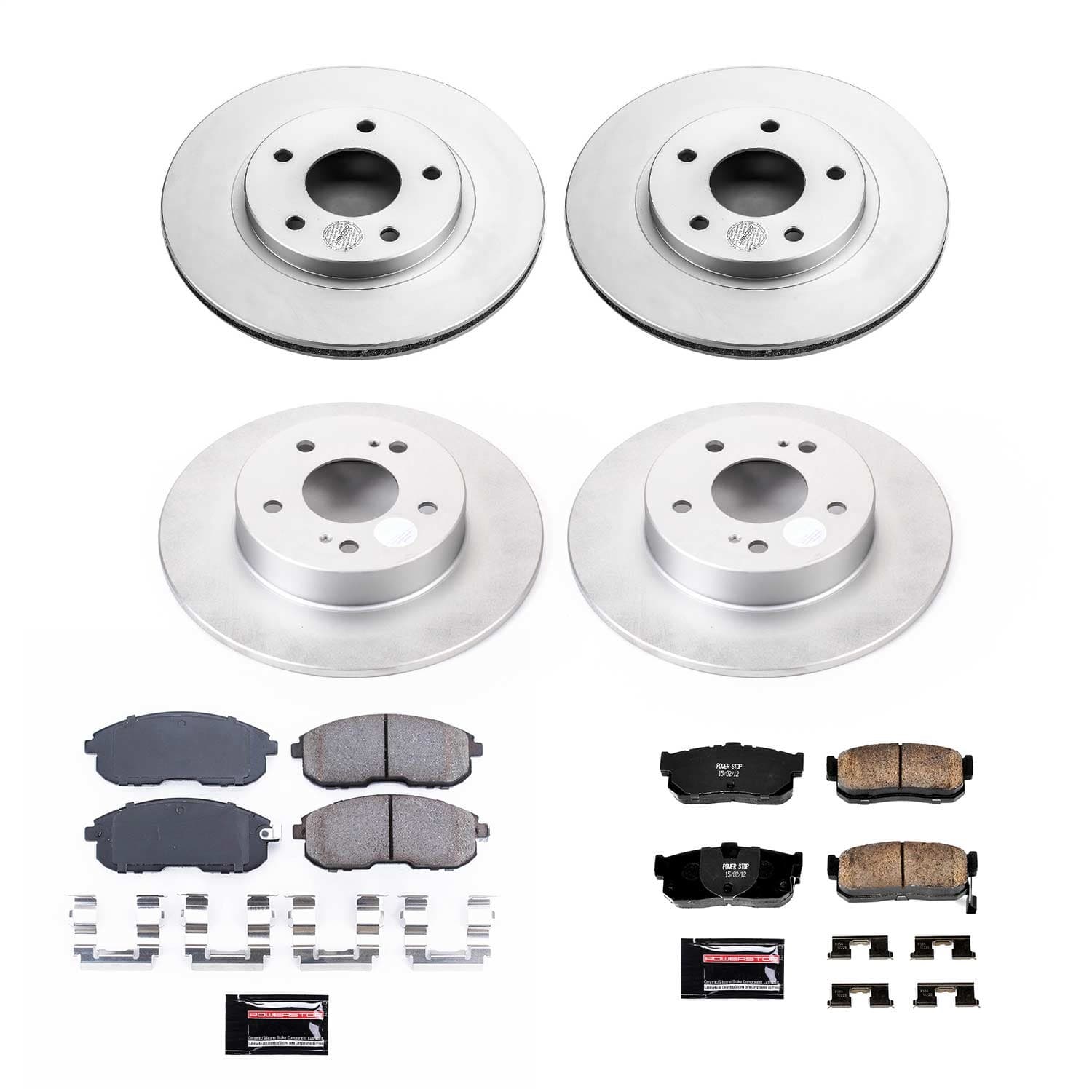 Power Stop - CRK2281 - Front and Rear - Disc Brake Pad and Rotor Kit image 1
