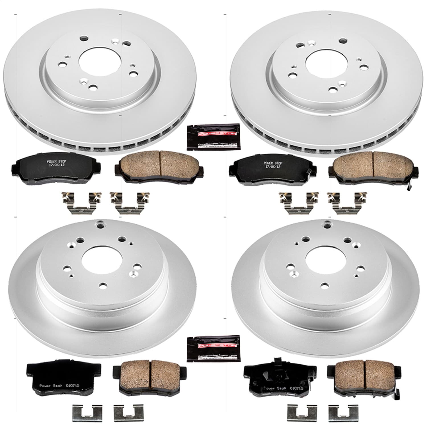 Power Stop - CRK229 - Front and Rear - Disc Brake Pad and Rotor Kit image 1