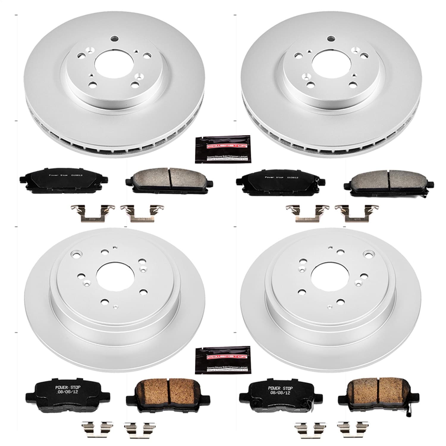 Power Stop - CRK2291 - Front and Rear - Disc Brake Pad and Rotor Kit image 1