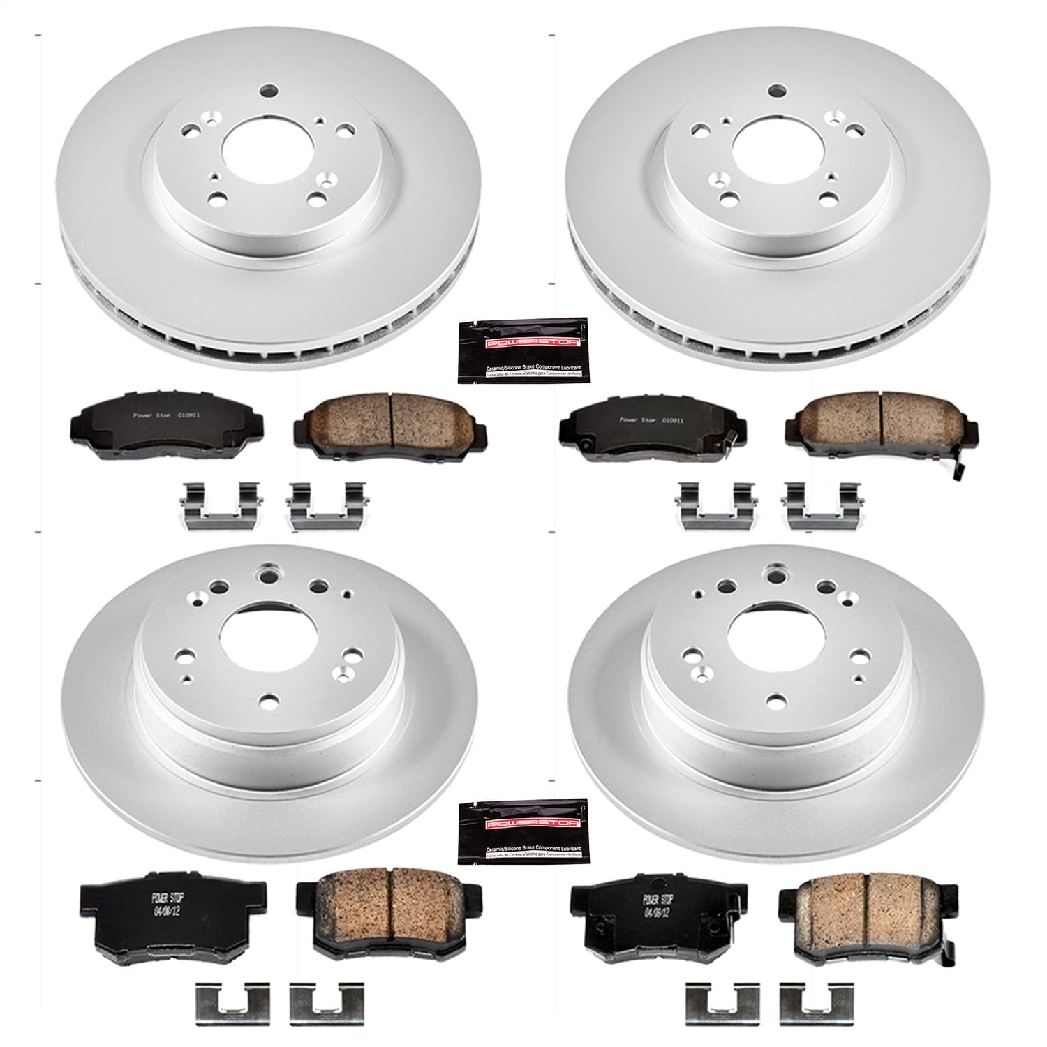 Power Stop - CRK2295 - Front and Rear - Disc Brake Pad and Rotor Kit image 1