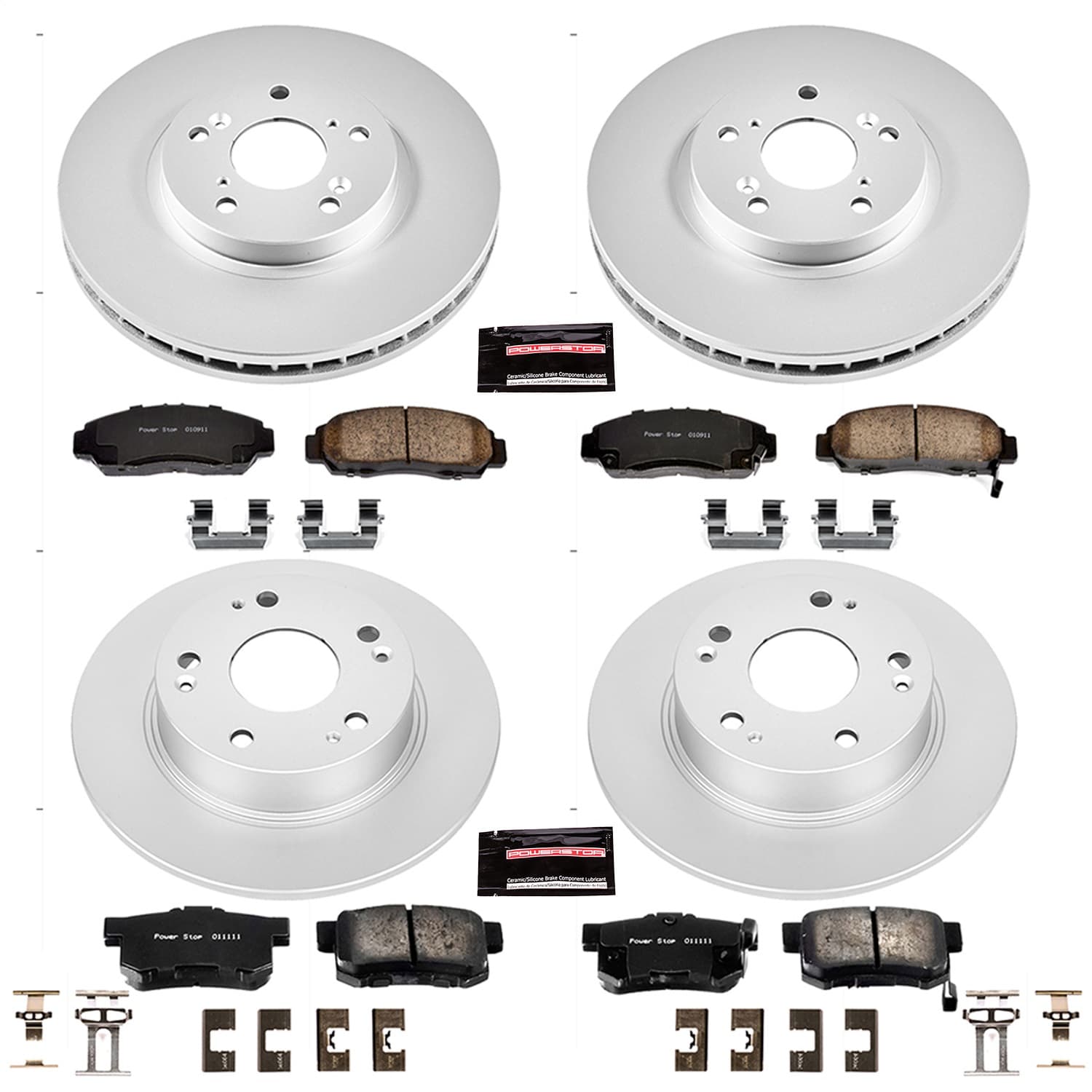 Power Stop - CRK2297 - Front and Rear - Disc Brake Pad and Rotor Kit image 1