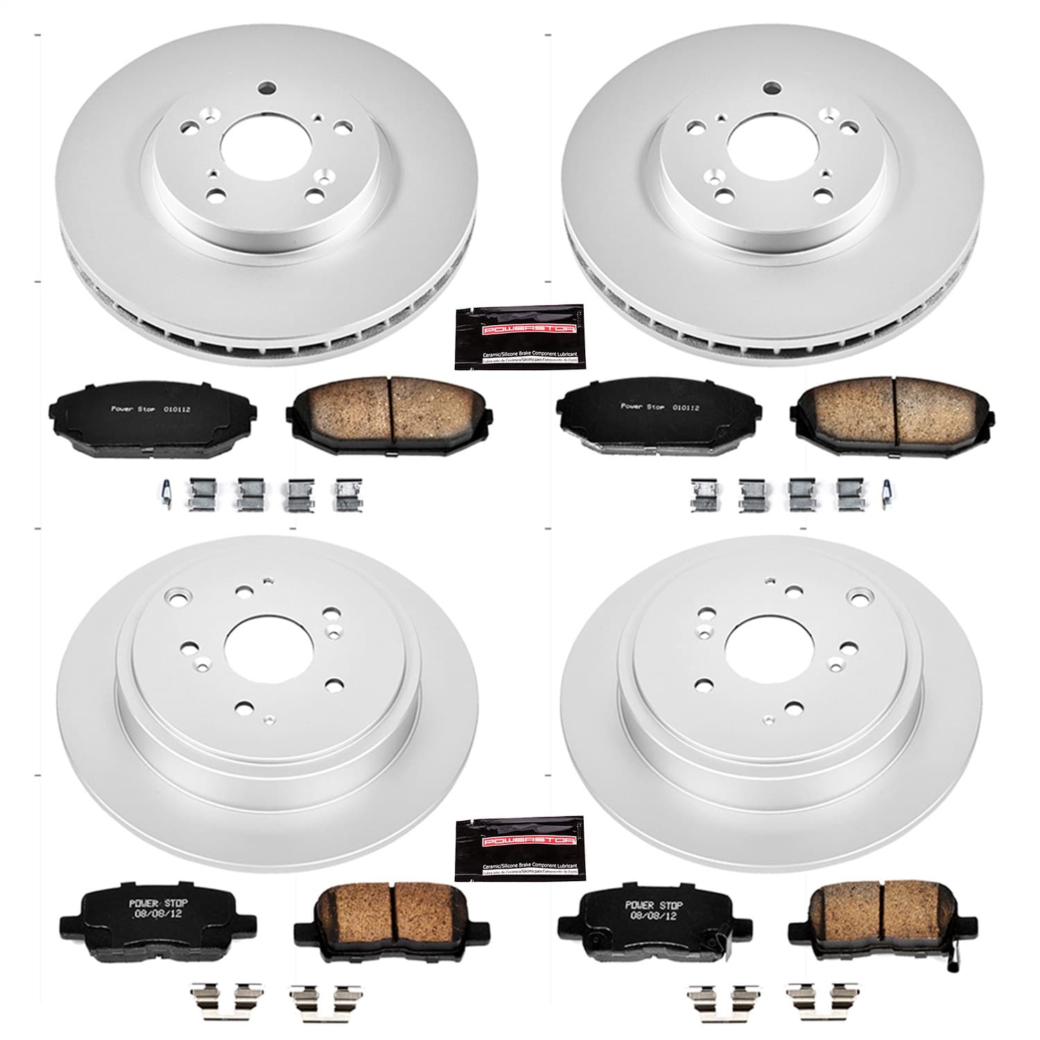 Power Stop - CRK2300 - Front and Rear - Disc Brake Pad and Rotor Kit image 1