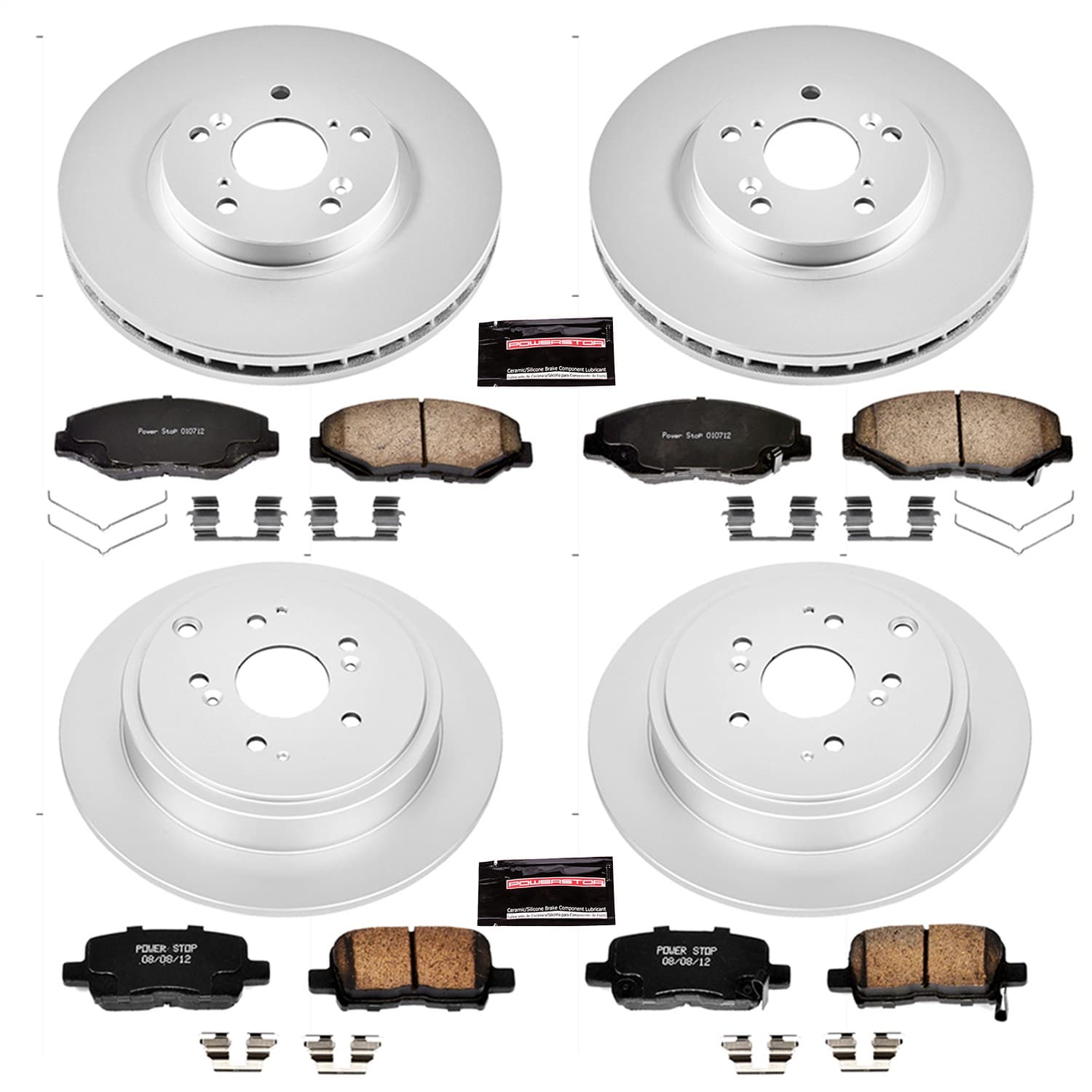 Power Stop - CRK2303 - Front and Rear - Disc Brake Pad and Rotor Kit image 1