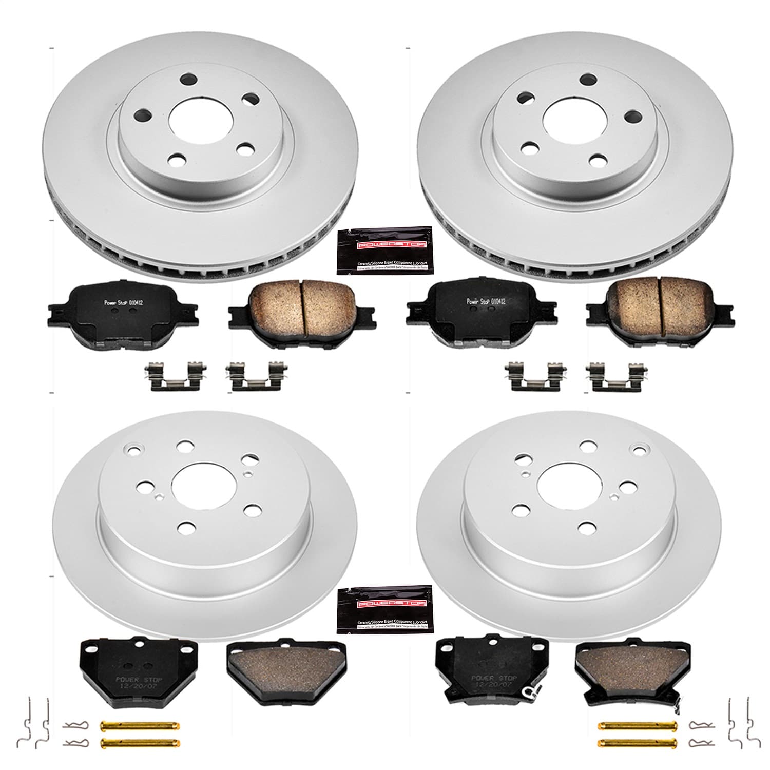 Power Stop - CRK2314 - Front and Rear - Disc Brake Pad and Rotor Kit image 1
