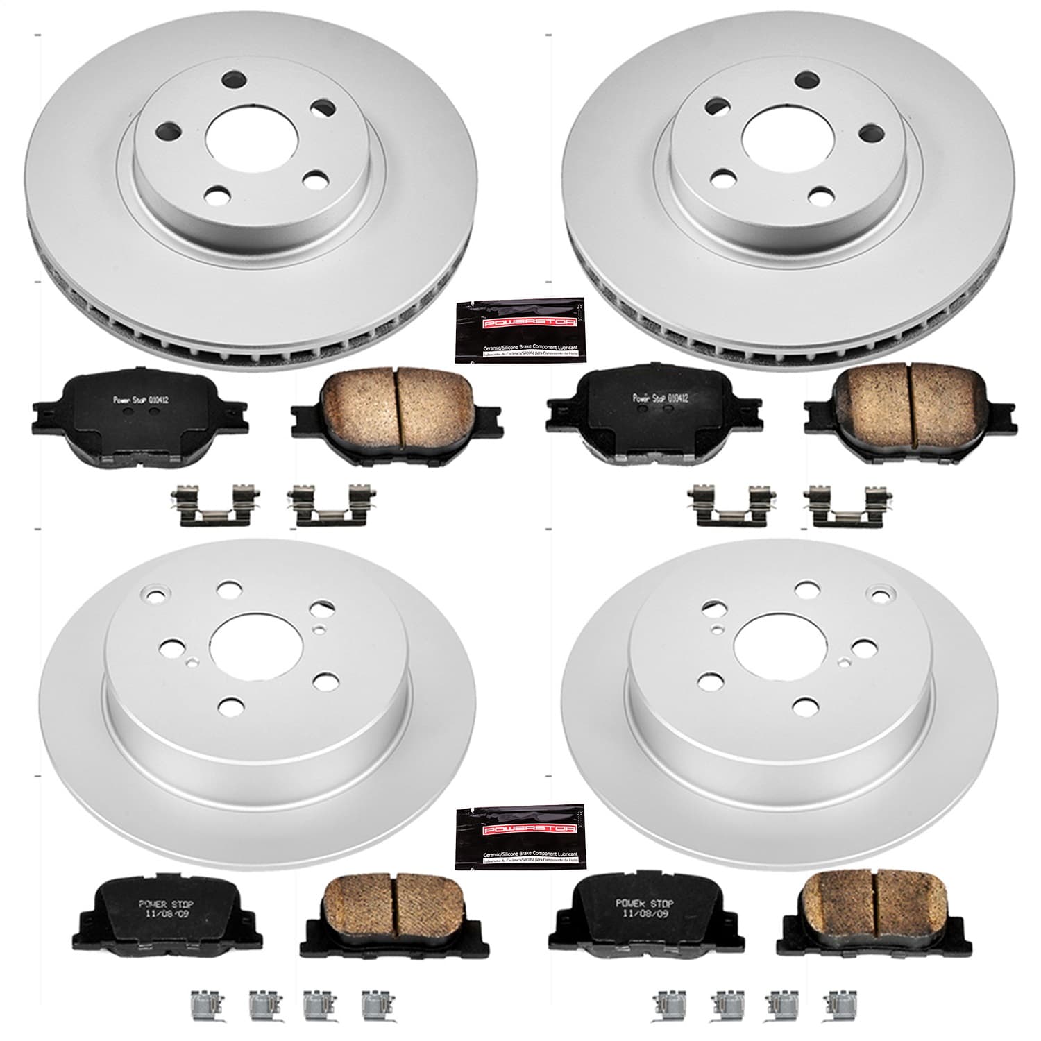 Power Stop - CRK2315 - Front and Rear - Disc Brake Pad and Rotor Kit image 1