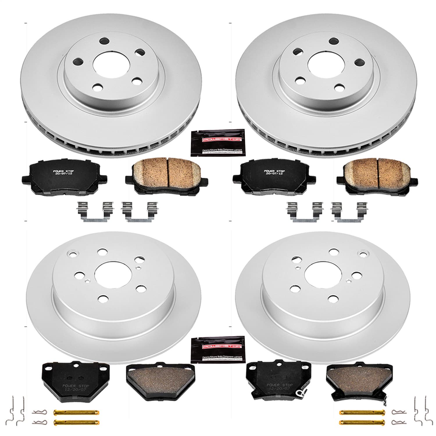 Power Stop - CRK2317 - Front and Rear - Disc Brake Pad and Rotor Kit image 1