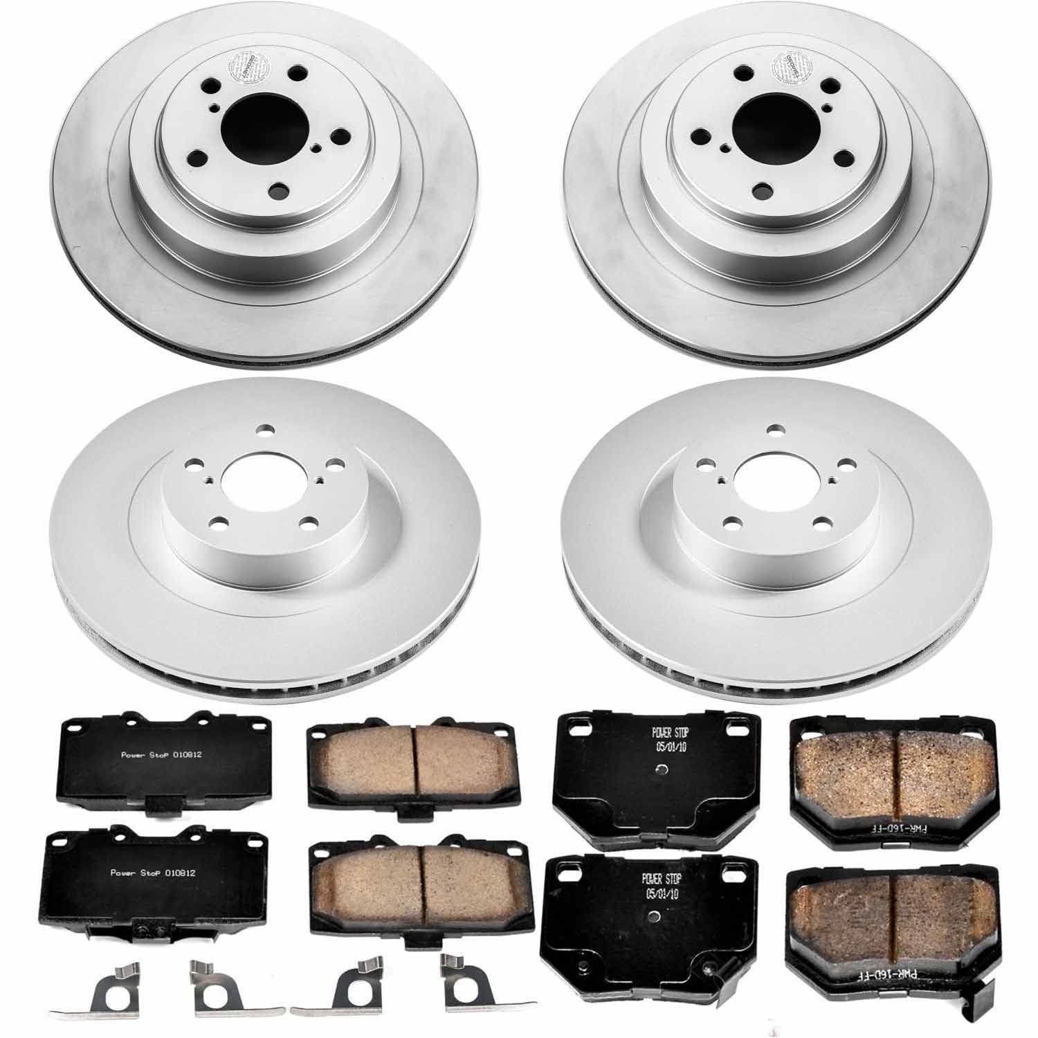 Power Stop - CRK2368 - Front and Rear - Disc Brake Pad and Rotor Kit image 1
