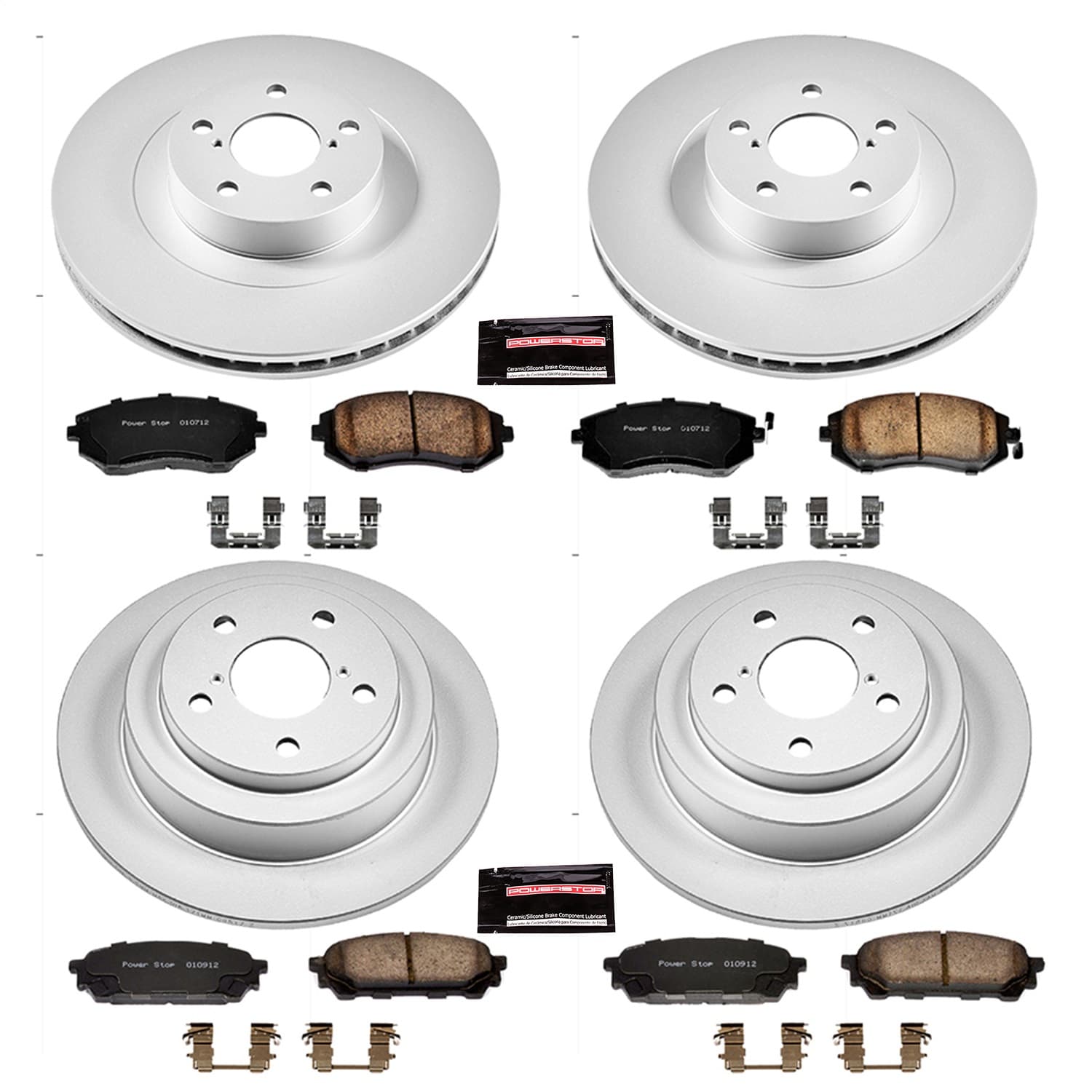 Power Stop - CRK2376 - Front and Rear - Disc Brake Pad and Rotor Kit image 1