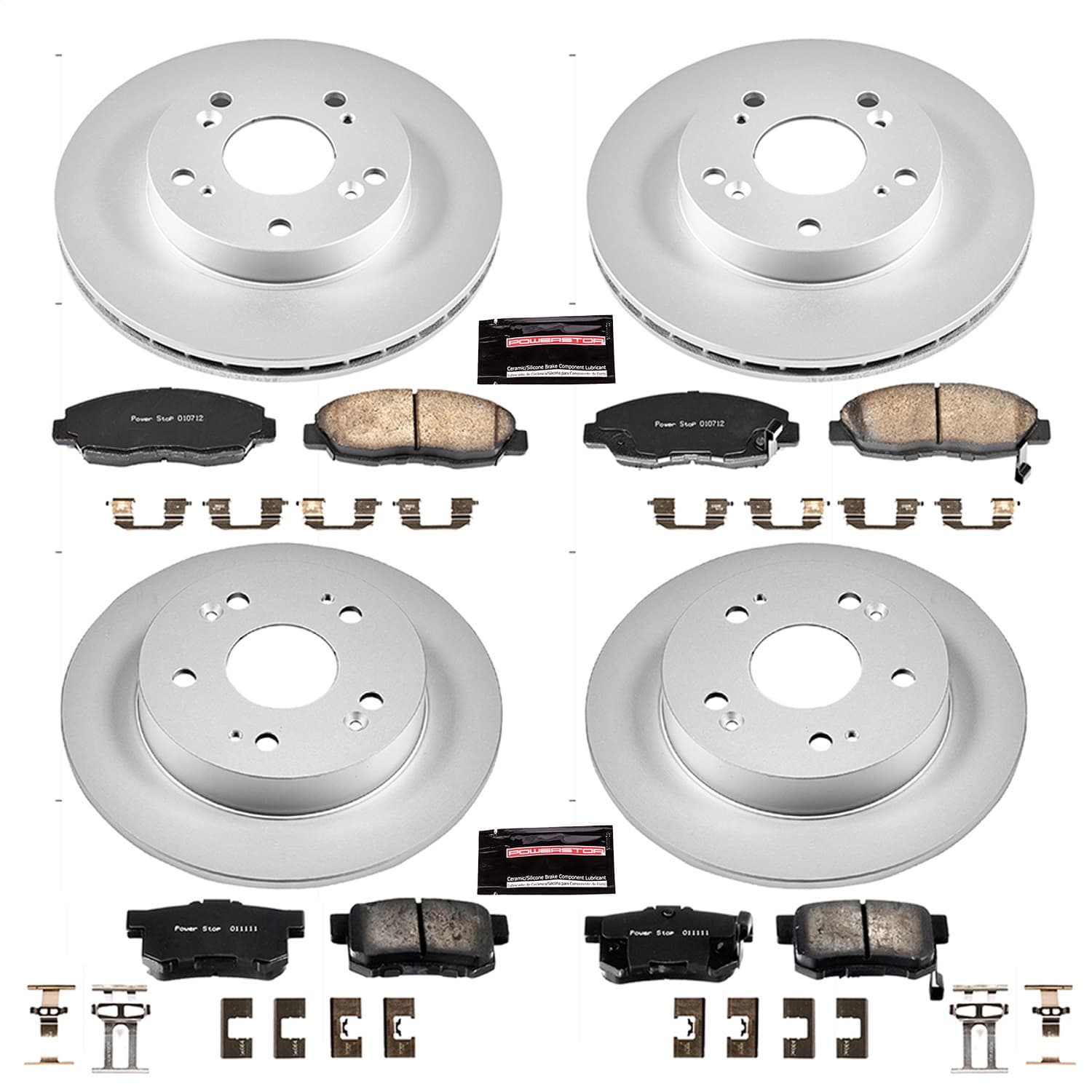 Power Stop - CRK2385 - Front and Rear - Disc Brake Pad and Rotor Kit image 1
