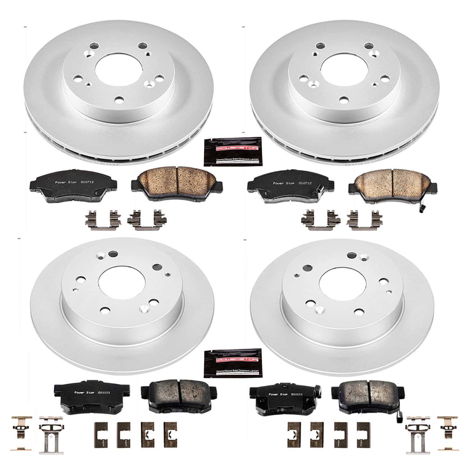 Power Stop - CRK2387 - Front and Rear - Disc Brake Pad and Rotor Kit image 1