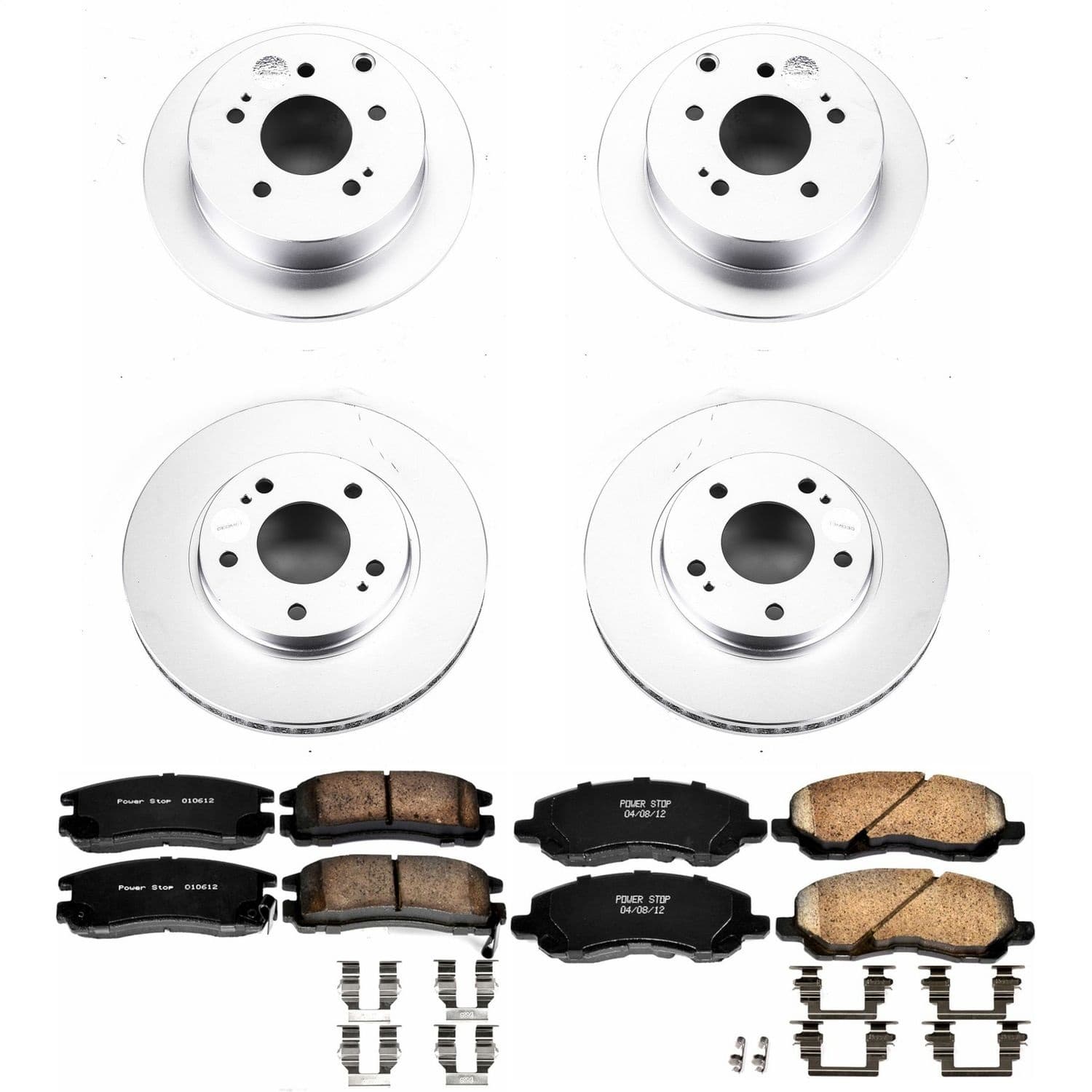 Power Stop - CRK2395 - Front and Rear - Disc Brake Pad and Rotor Kit image 1