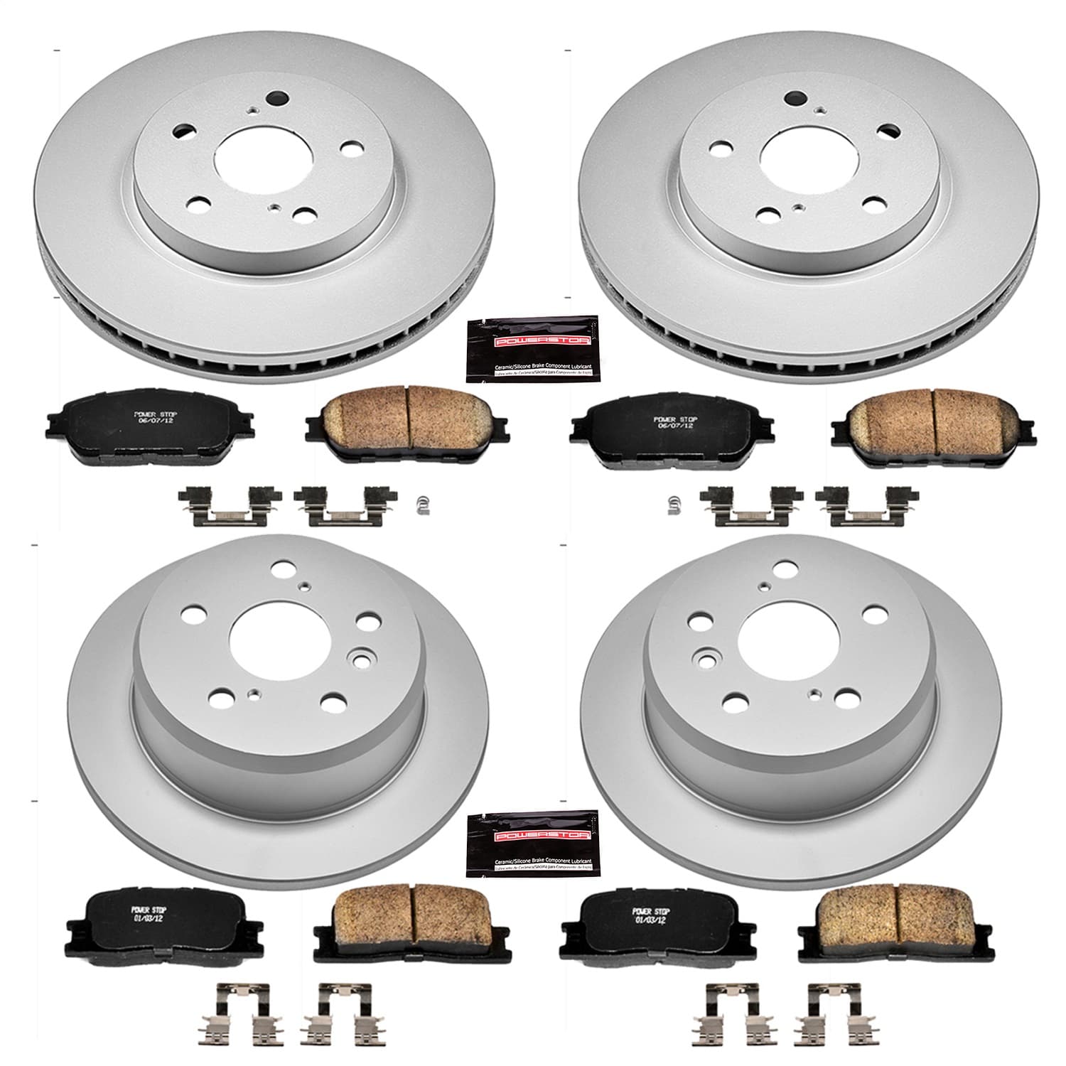 Power Stop - CRK2413 - Front and Rear - Disc Brake Pad and Rotor Kit image 1
