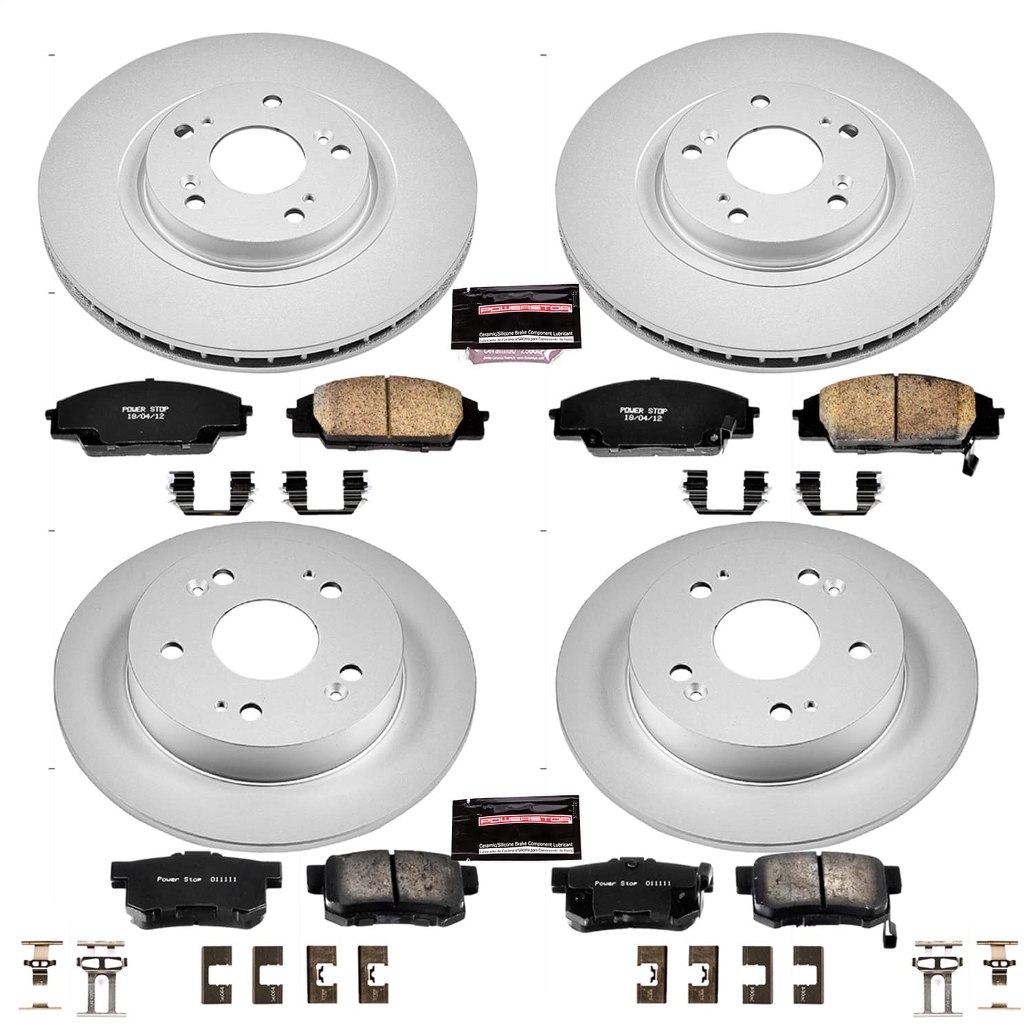 Power Stop - CRK2440 - Front and Rear - Disc Brake Pad and Rotor Kit image 1