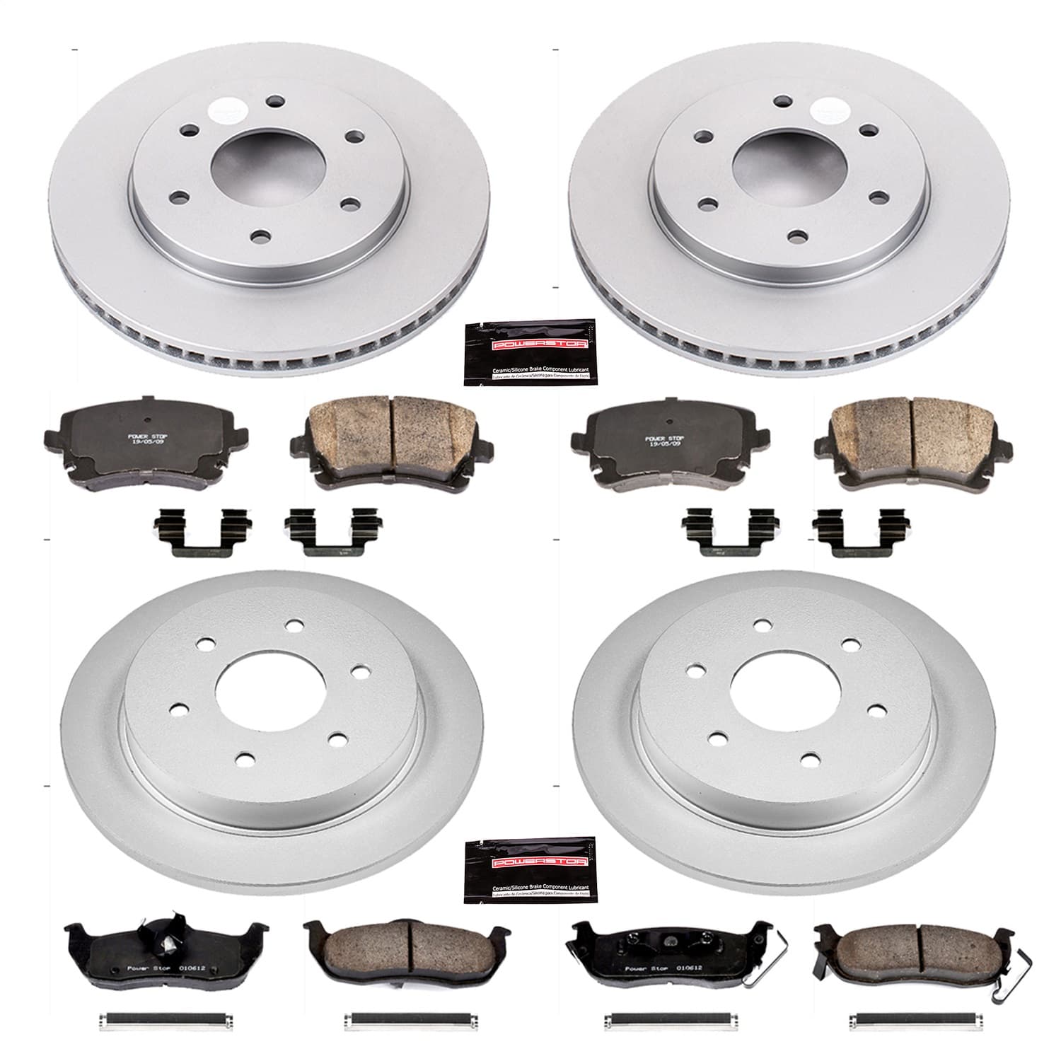 Power Stop - CRK2443 - Front and Rear - Disc Brake Pad and Rotor Kit image 1