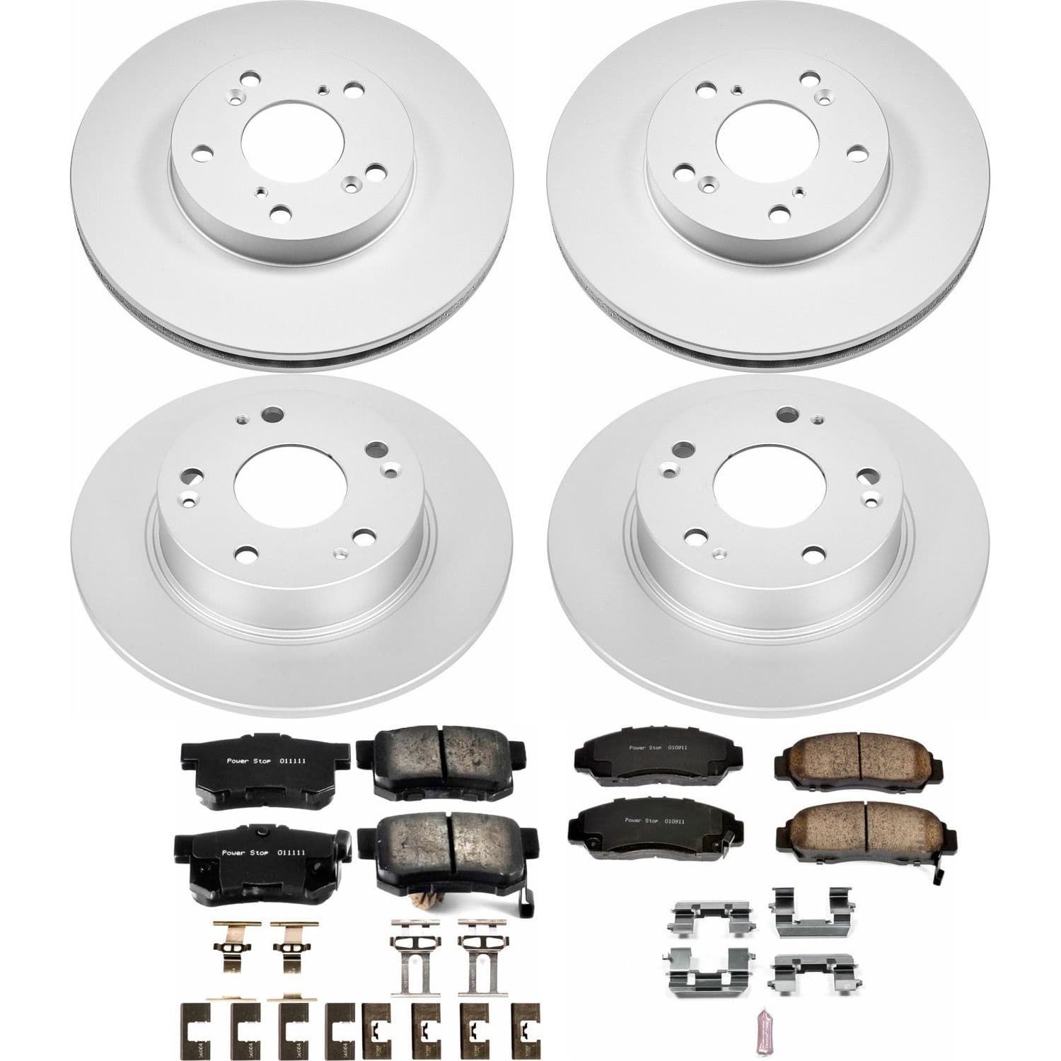 Power Stop - CRK2557 - Front and Rear - Disc Brake Pad and Rotor Kit image 1
