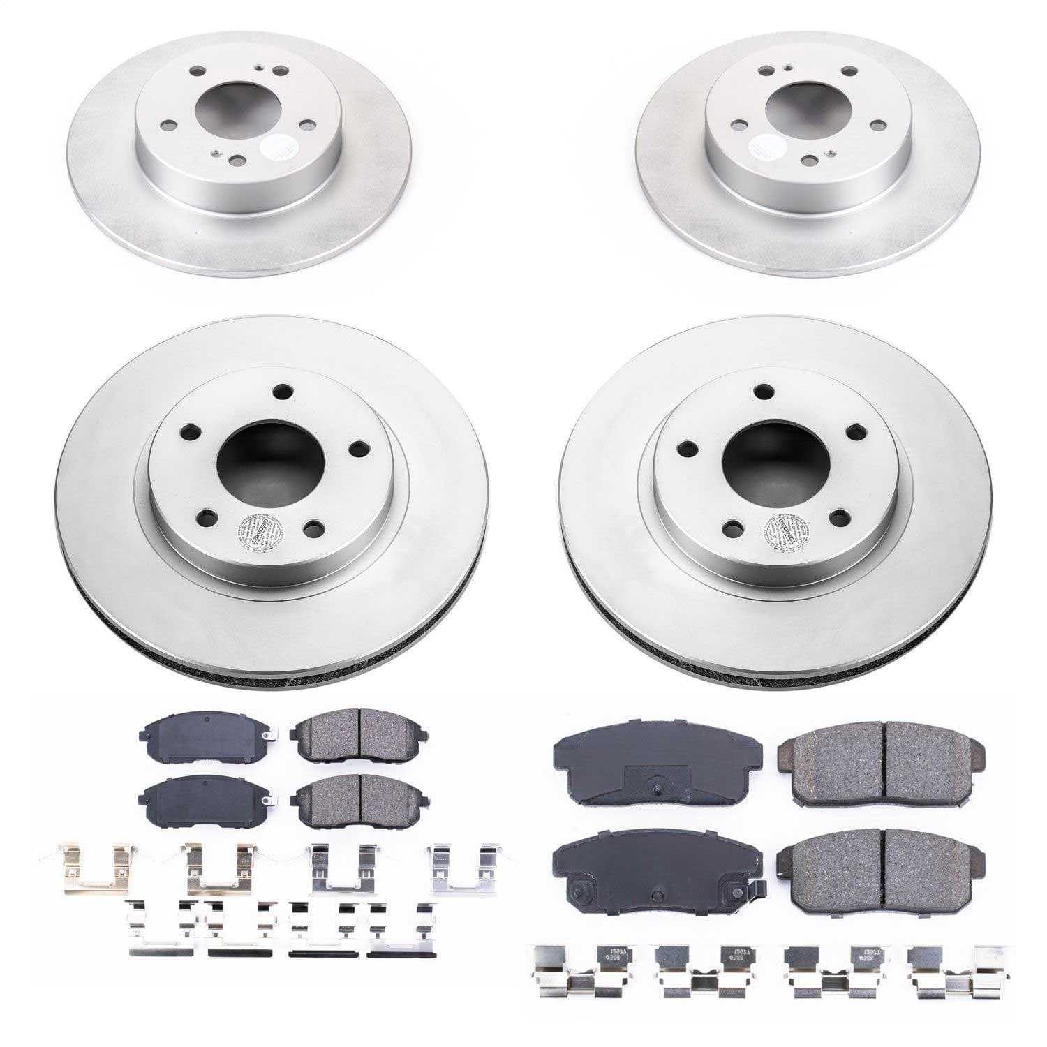 Power Stop - CRK2705 - Front and Rear - Disc Brake Pad and Rotor Kit image 1