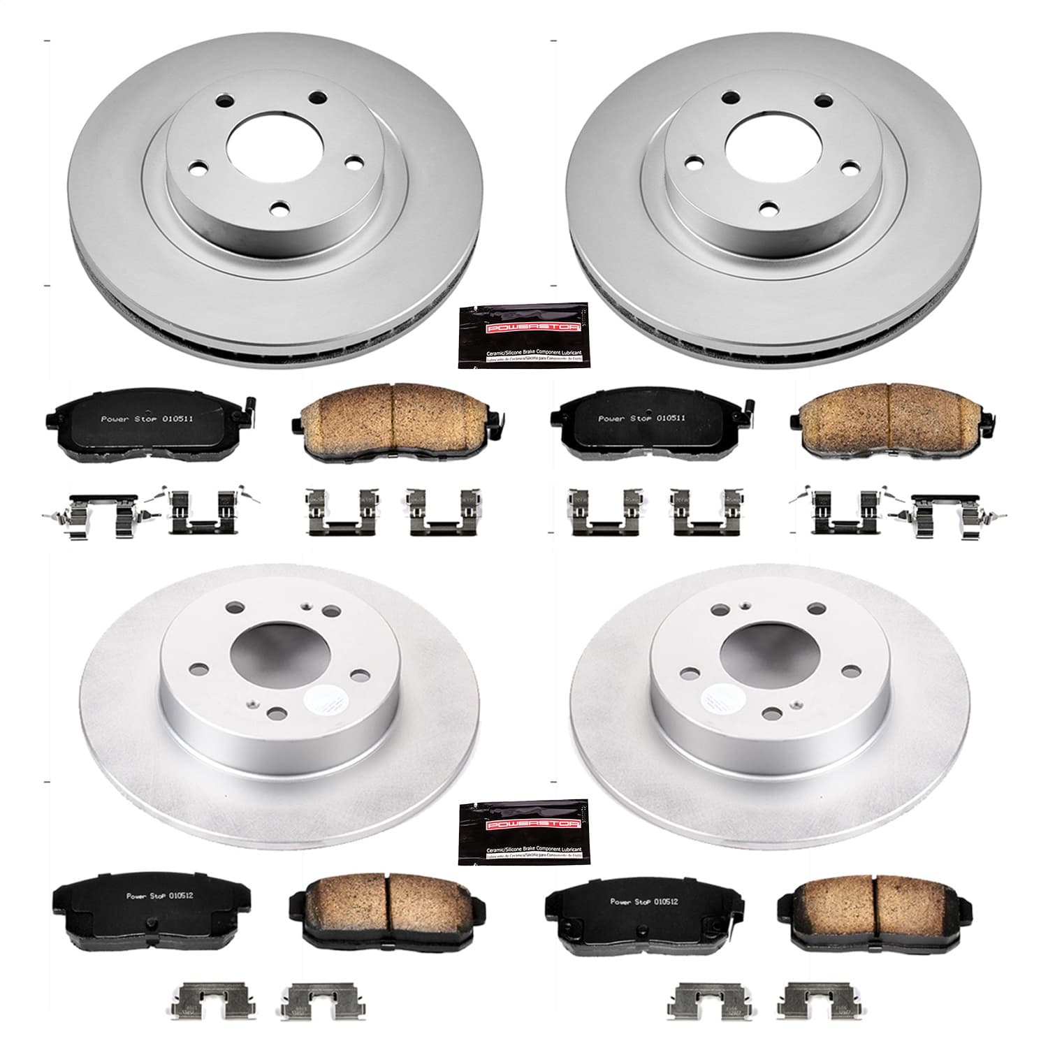 Power Stop - CRK2706 - Front and Rear - Disc Brake Pad and Rotor Kit image 1