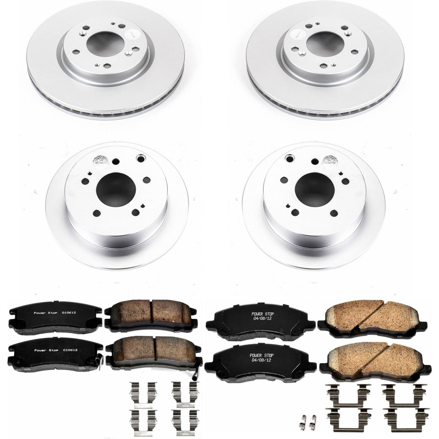 Power Stop - CRK2711 - Front and Rear - Disc Brake Pad and Rotor Kit image 1