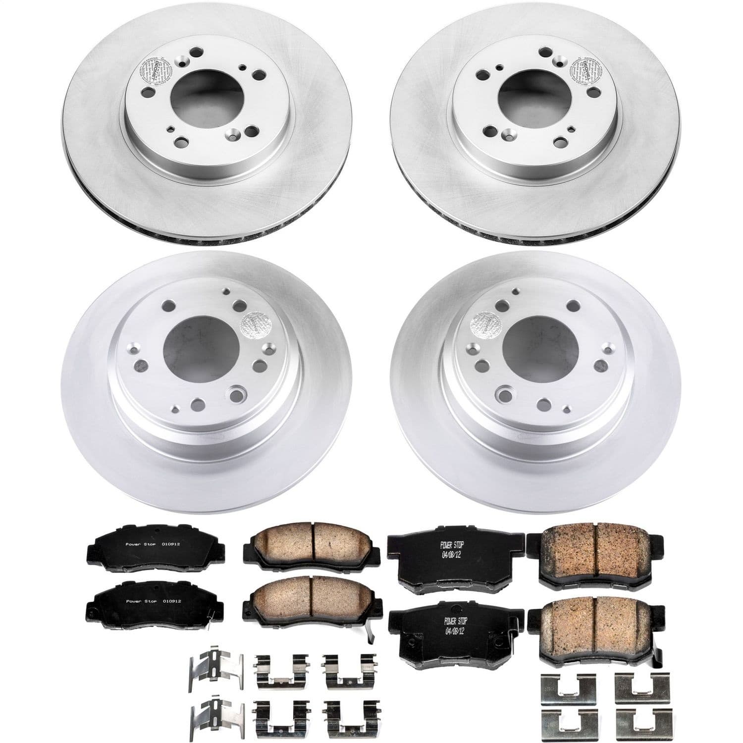 Power Stop - CRK2717 - Front and Rear - Disc Brake Pad and Rotor Kit image 1