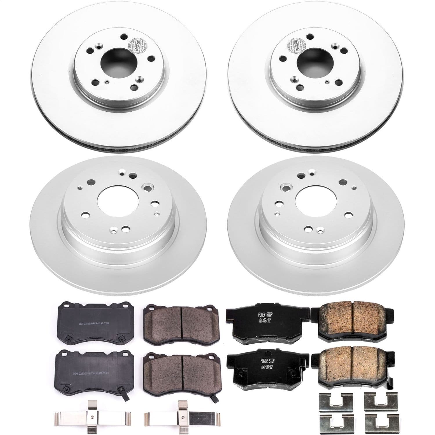 Power Stop - CRK2718 - Front and Rear - Disc Brake Pad and Rotor Kit image 1